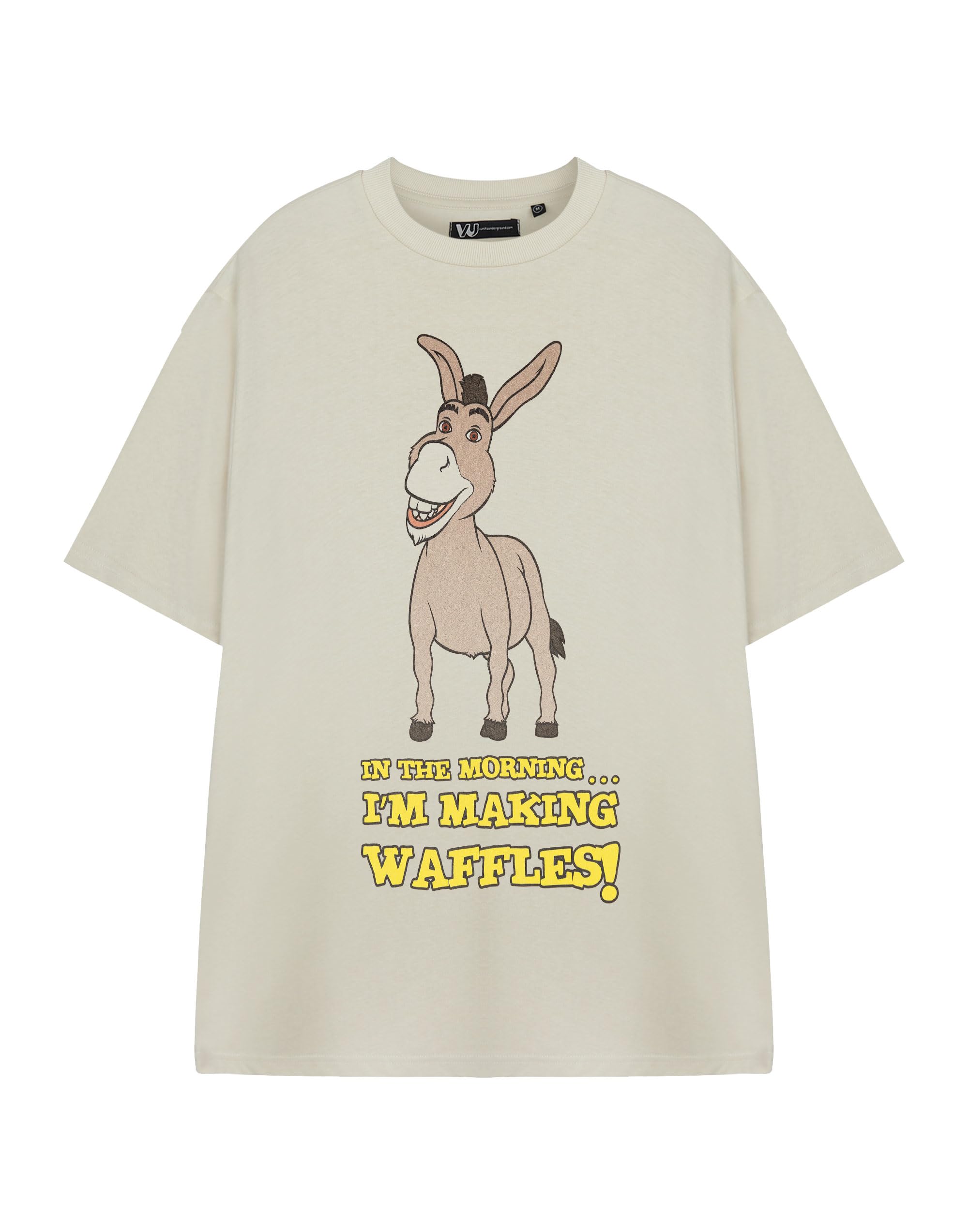 Vanilla Underground Shrek Unisex Beige Donkey Short Sleeved T-Shirt (Large) from B&Q