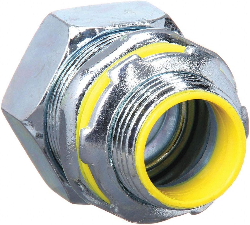 Raco 3526 Insulated Straight Connector, 4"