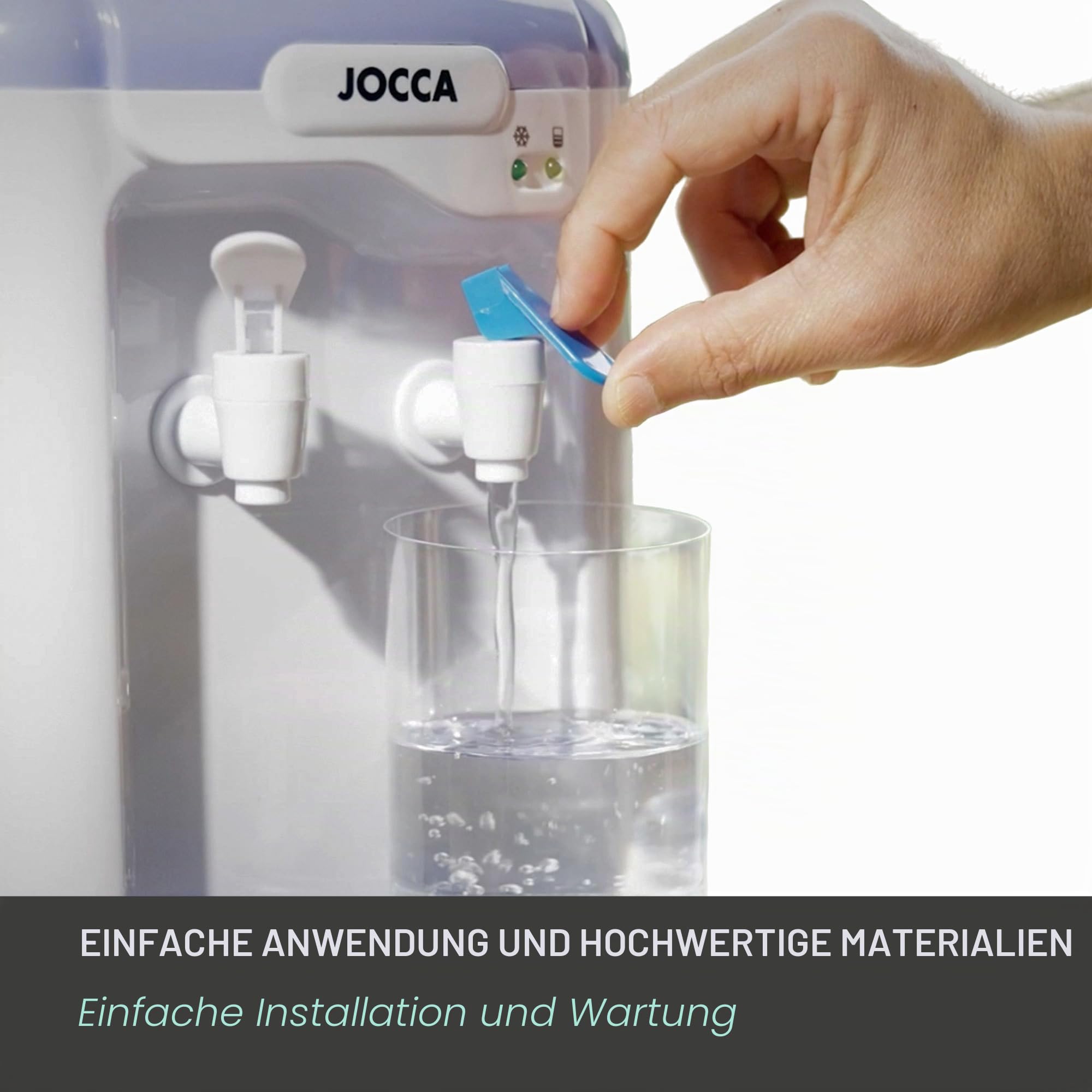 Jocca Wasserspender mit 7 Liter Tank, Kühlsystem 10-15°C, BPA-frei, Weiß-Lila