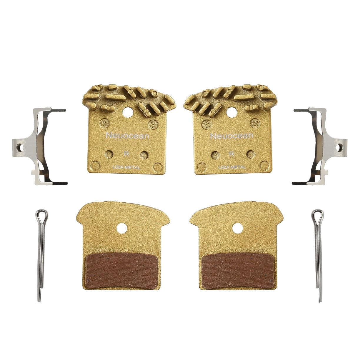 2Pair Disc Brake Pads With Cooling Fin, Bicycle Brake Pads For SHIMANO XTR/DEORE XT/SLX/DEORE/ALFINE