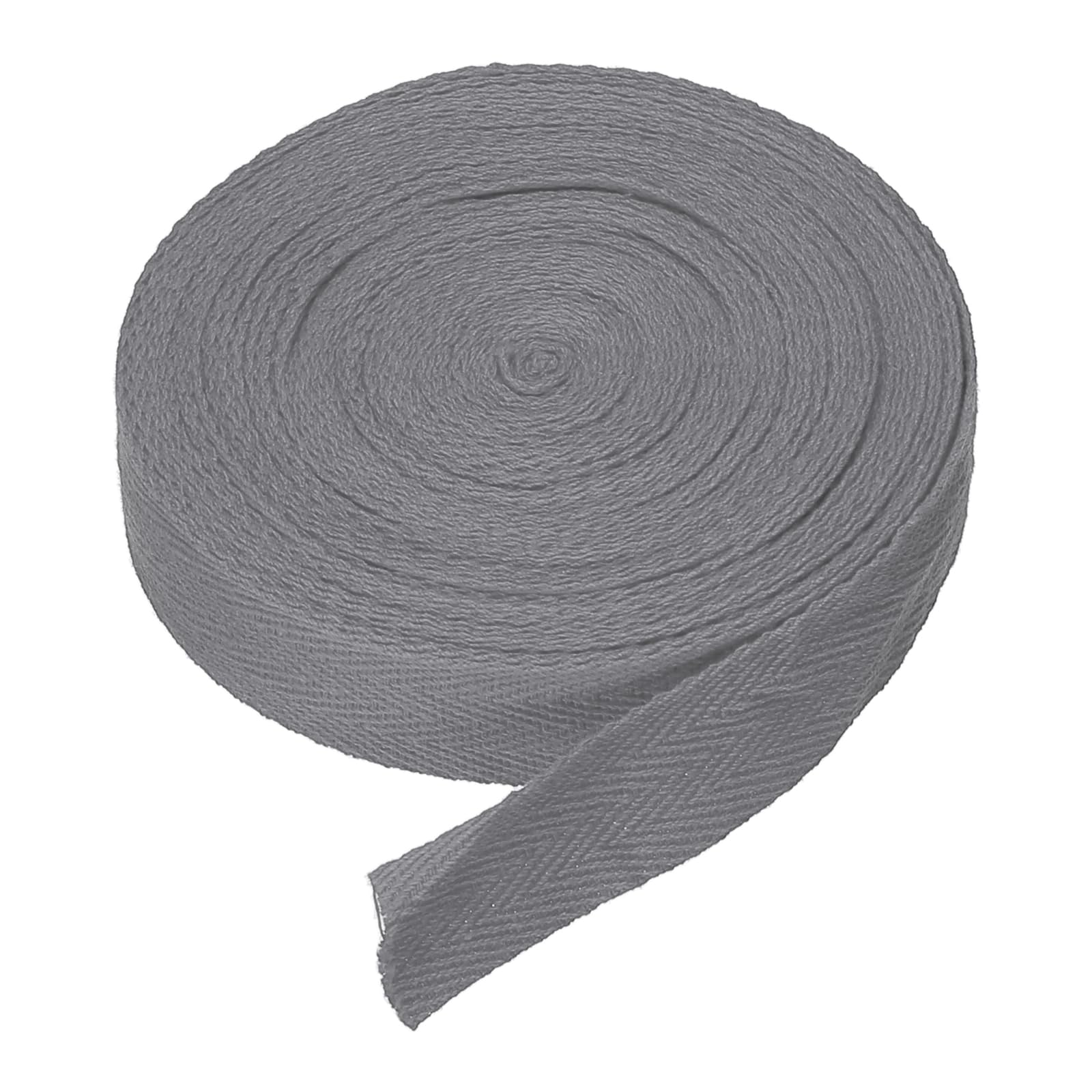 DMiotech 3/4"(2cm) 10 Yards Cotton Twill Tape Cotton Ribbons Bias Binding Tape Herringbone Tape Ribbons Dark Gray for DIY Crafts Clothes