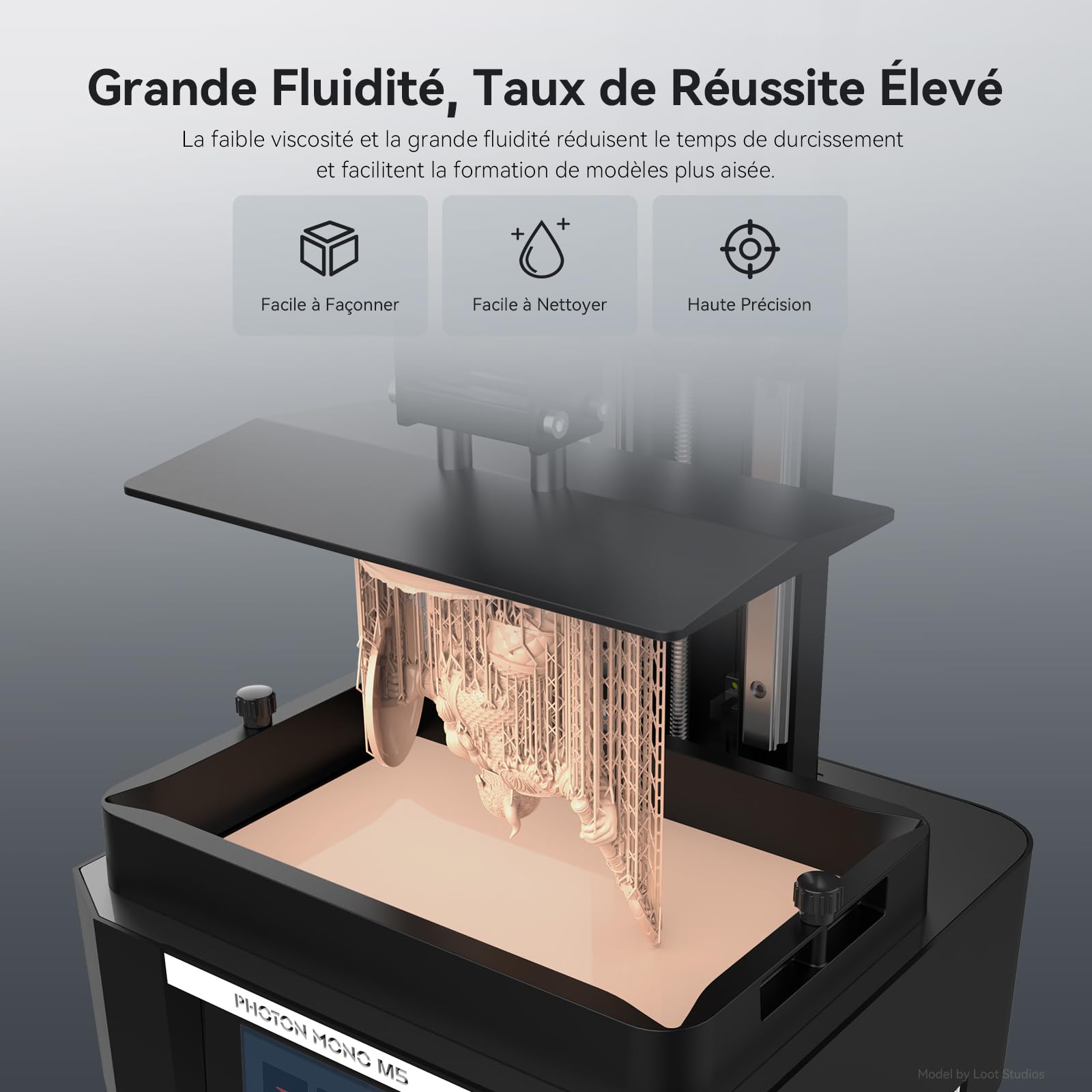 ANYCUBIC ABS-Like Resin Pro 2, Żywica do Drukarek 3D o zwiększonej wytrzymałości i odporności, wysokiej precyzji i minimalnym skurczu, Beżowy 1000g
