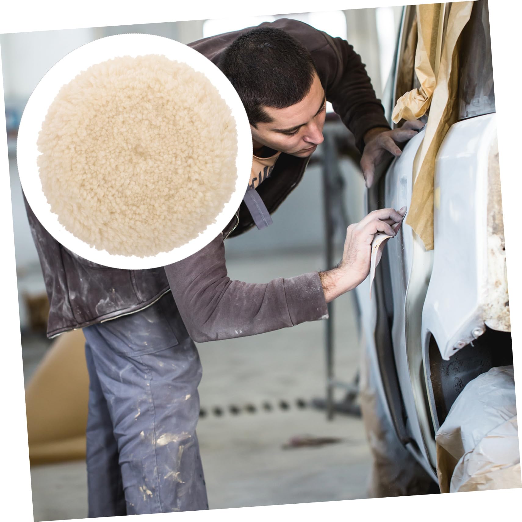 GLEAVI 5pezzi Disco Di Lucidatura Lana Per Macchine Rotative Da Tampone Polisher Per Pulizia e Lucidatura Di Auto Mobili e Piccole Parti
