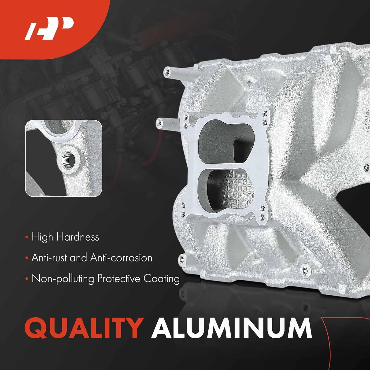 A-Premium Intake Manifold Compatible with Buick LeSabre Custom & Oldsmobile Delta 88 & Pontiac Grandville, Laurentian, LeMans, Parisienne, Star Chief, Tempest, Ventura, Acadian, Bonneville, Catalina