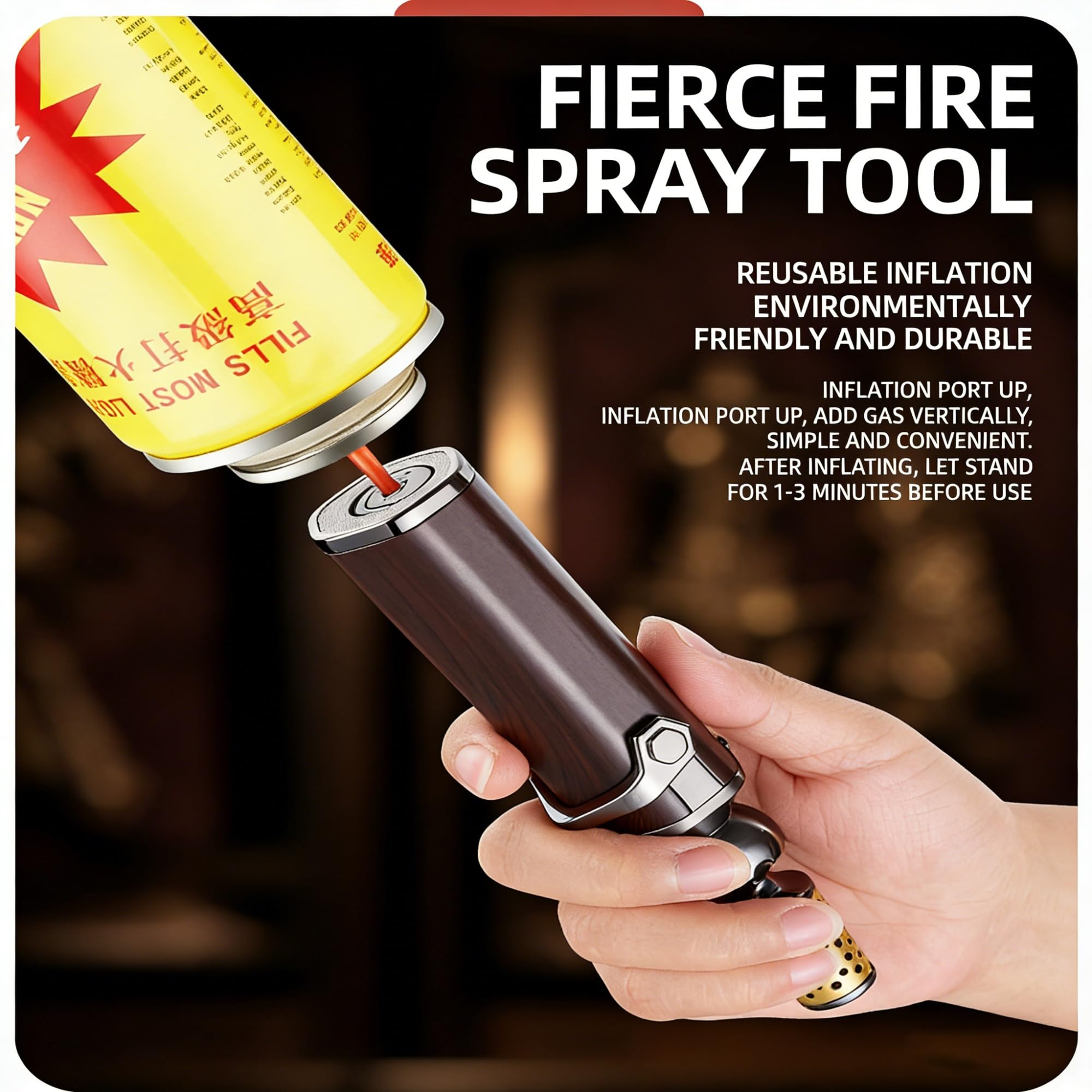 Encendedor de llama de chorro resistente al viento, ajustable, plegable de 360°, para acampar y velas, diseño recargable, gran regalo para hombres (combustible no incluido)