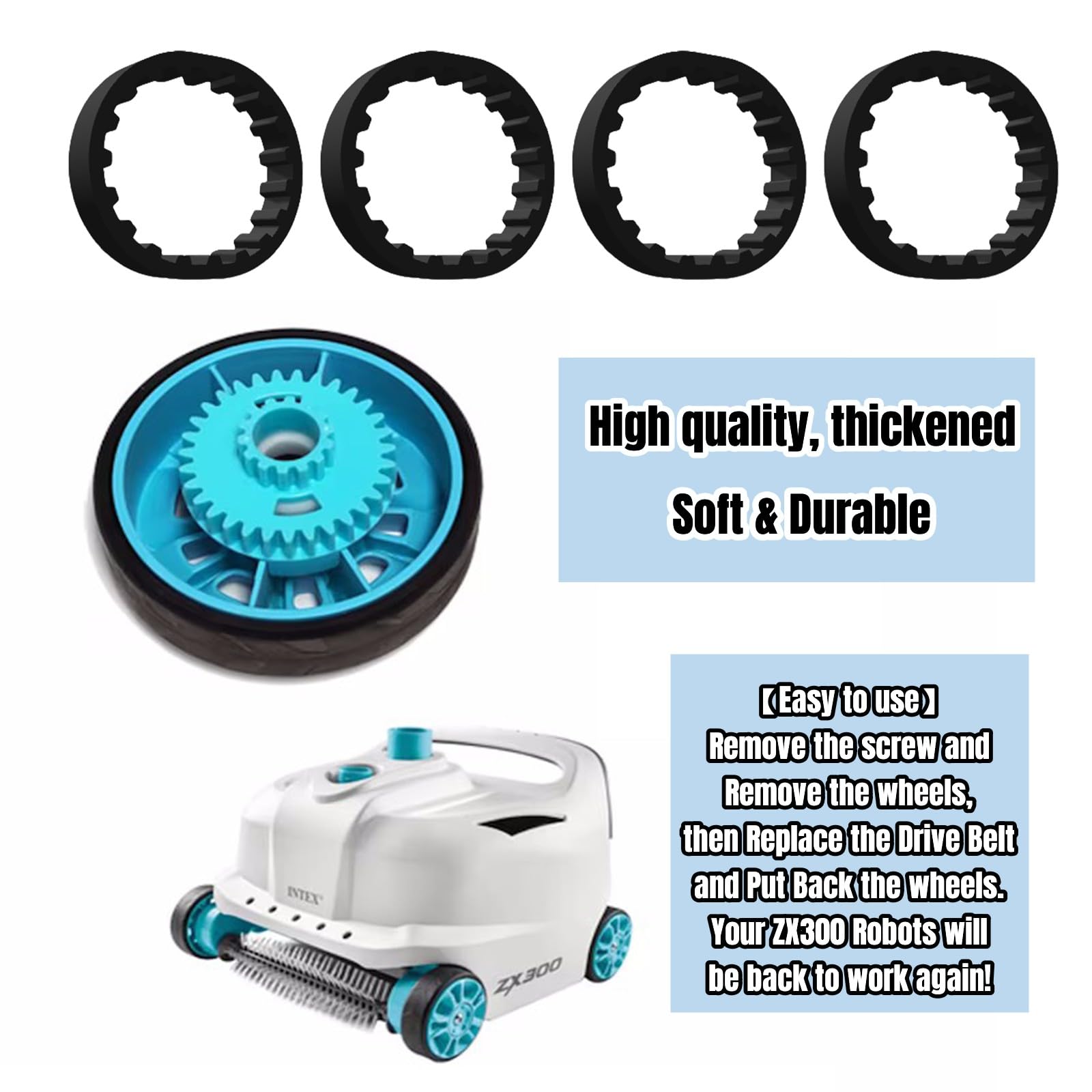 Amazon.com: TEYOUYI Pool Robot Belt for Intex ZX300