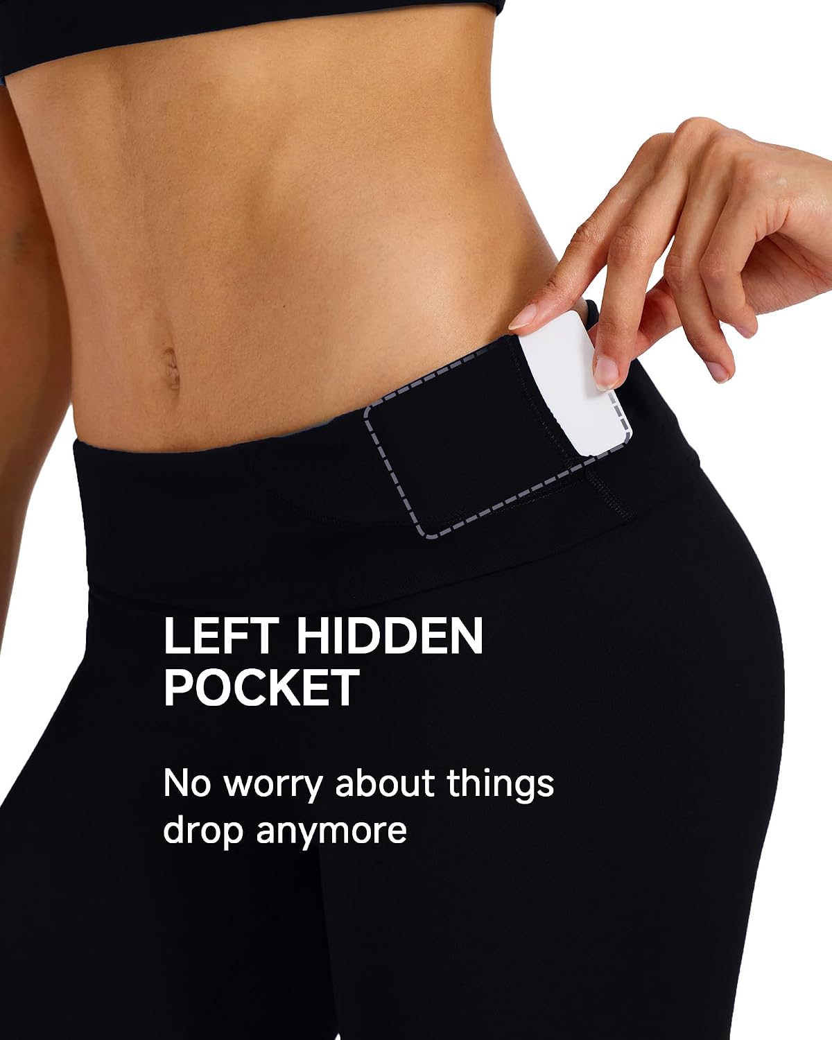 Buttery Soft Yoga Pants for Women,High Waisted Tummy Control Workout Leggings with Pocket,7/8 Length,Non See Through