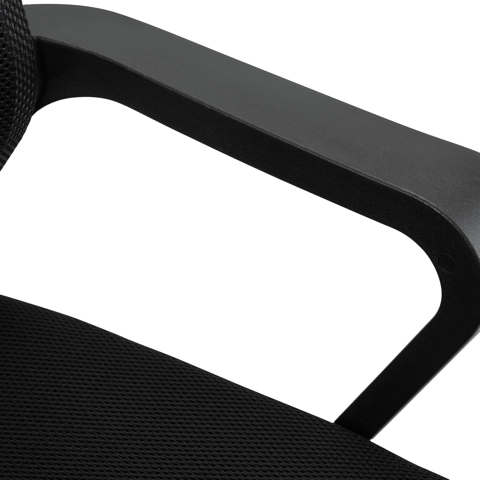 CLP Sedia Cantilever con braccioli Hanka, sedia da conferenza moderna con rivestimento in tessuto e schienale in mesh, telaio in metallo Colore:nero