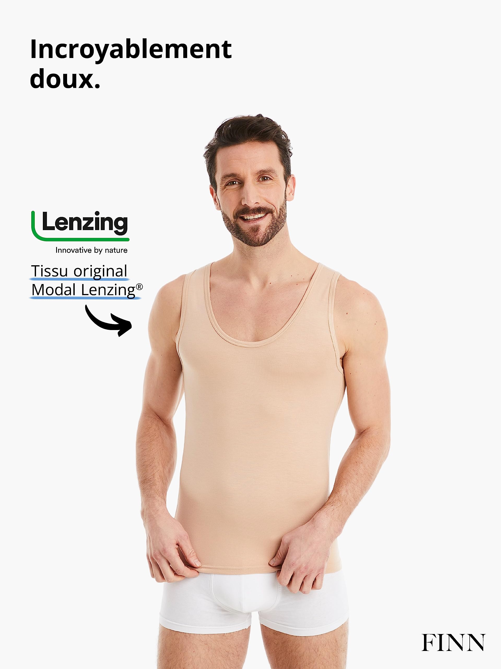 FINN Maillot de Corps Business pour Homme sans Manches - sous-Maillot en Tissu Original Lenzing® Modal - Le Débardeur Parfait sous Une Chemise et Un Costume