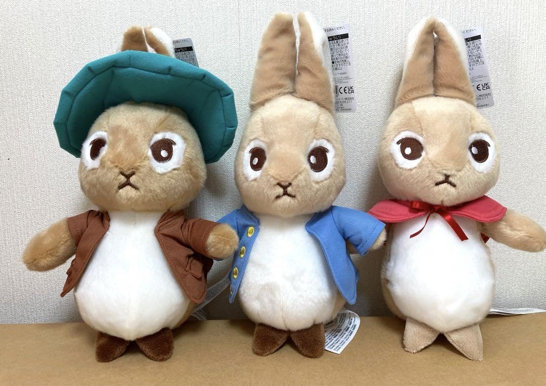 Amazon.co.jp: ピーターラビット ぬいぐるみ 3点セット ダイソー 