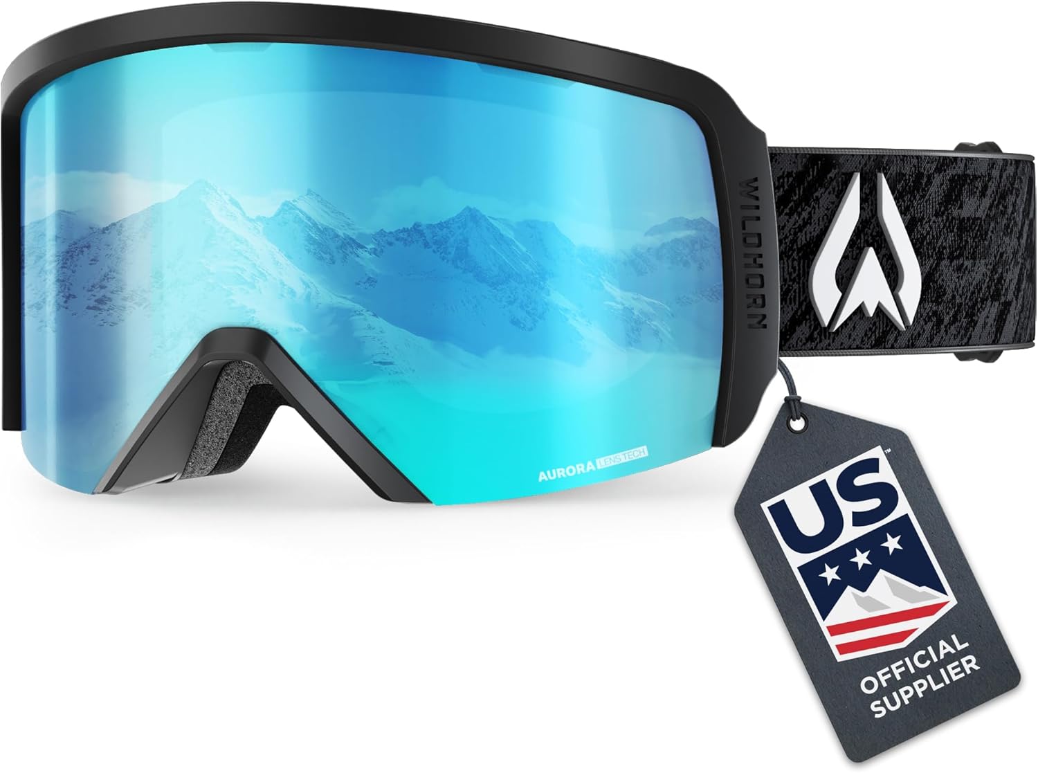 Wildhorn Cristo Ski Goggles Men Women 100% UV Anti-Fog OTG Snowboard Goggles- US Ski Team Official Supplier- Snow Goggles