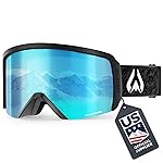 Wildhorn Cristo Ski Goggles Men Women 100% UV Anti-Fog OTG Snowboard Goggles- US Ski Team Official Supplier- Snow Goggles