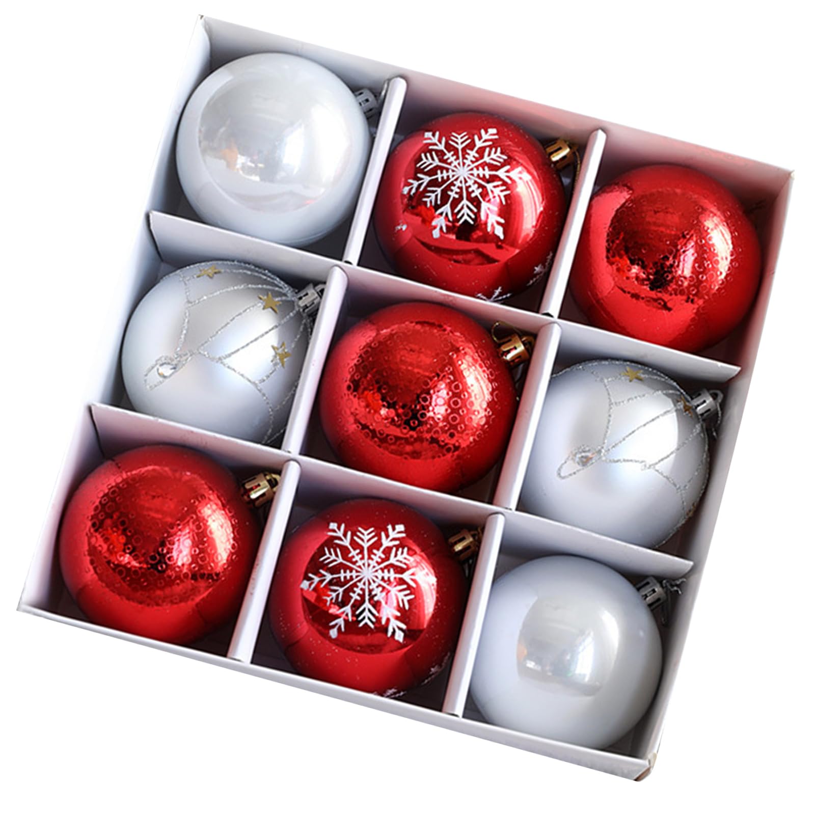 Buxuaaaa Hand Painted Christmas Tree Ornament Shimmering Shatterproof Baubles Stylish Hanging Pendant for Holiday Decoration Christmas Embellishments