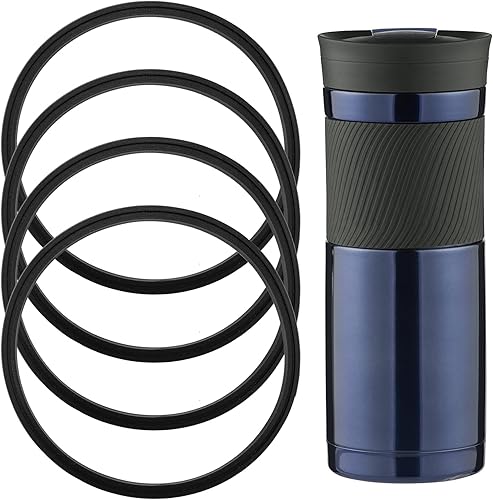 Miniatura 6 de 4 sellos de tapa de goma de repuesto para taza de viaje Contigo Snapseal Byron de 16 y 20 onzas, tapa resellable en forma de O, junta de repuesto