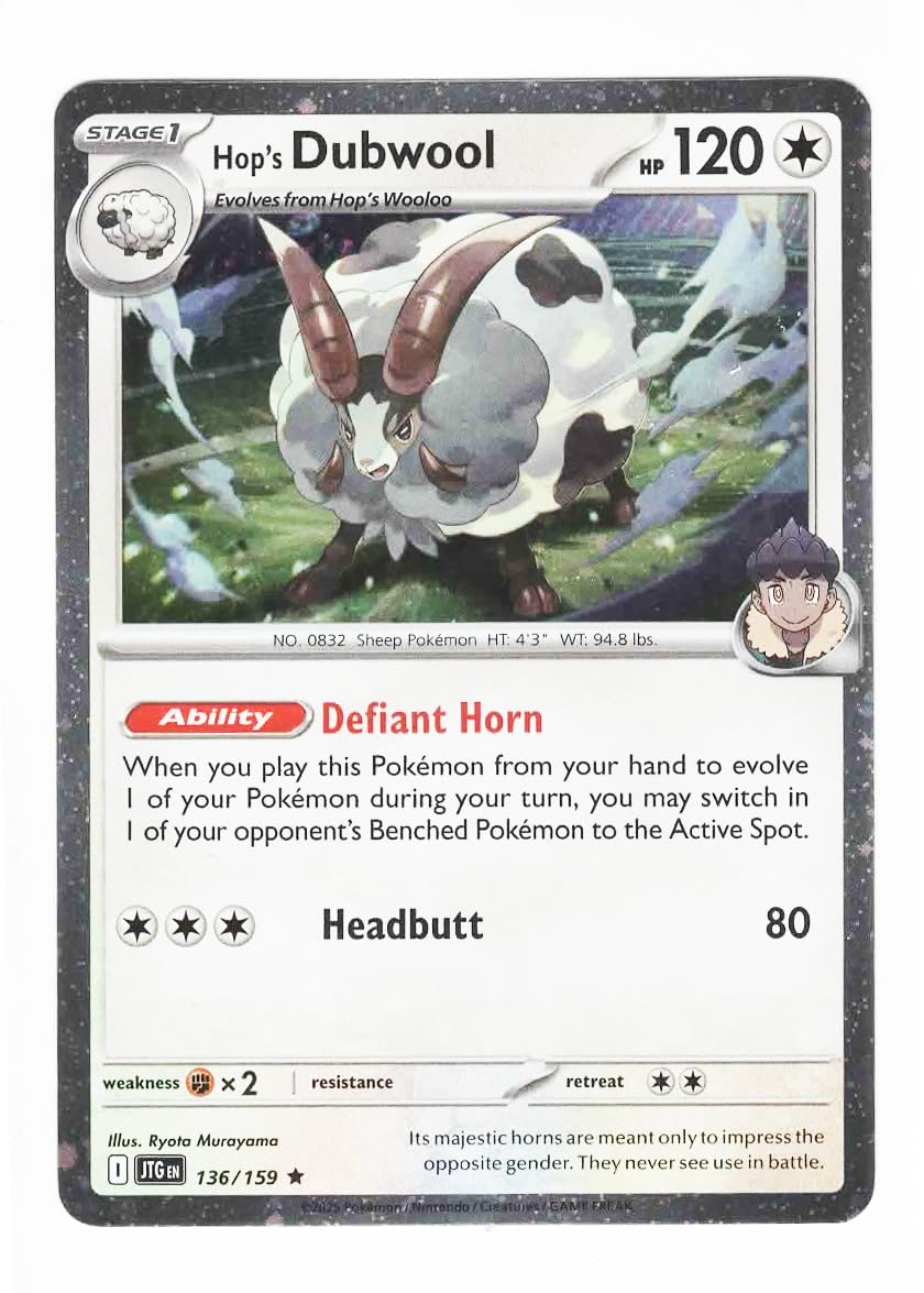 Pokemon - Hops Dubwool 136 159 Journey Togther Cosmos Foil Promo Single Card