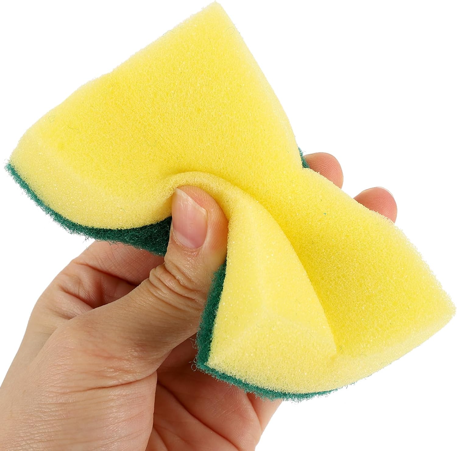 Thickened Dish Scrubber Sponge 24pcs Kitchen Cleaning Sponges with Abrasive Surface Reusable Non-Scratch for Pots and Dishes