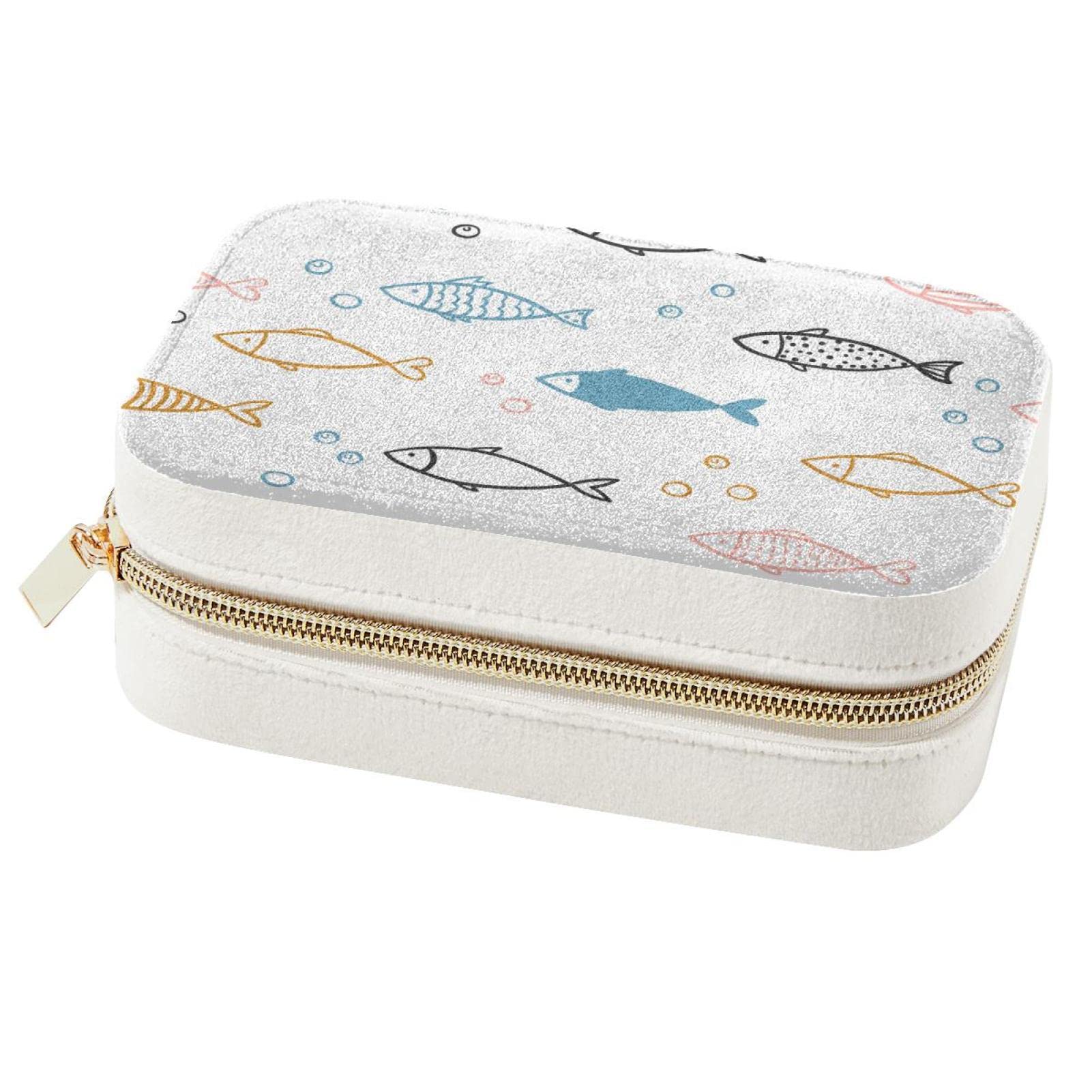 Boîte à bijoux poisson voyage pour ranger bagues sans nœud