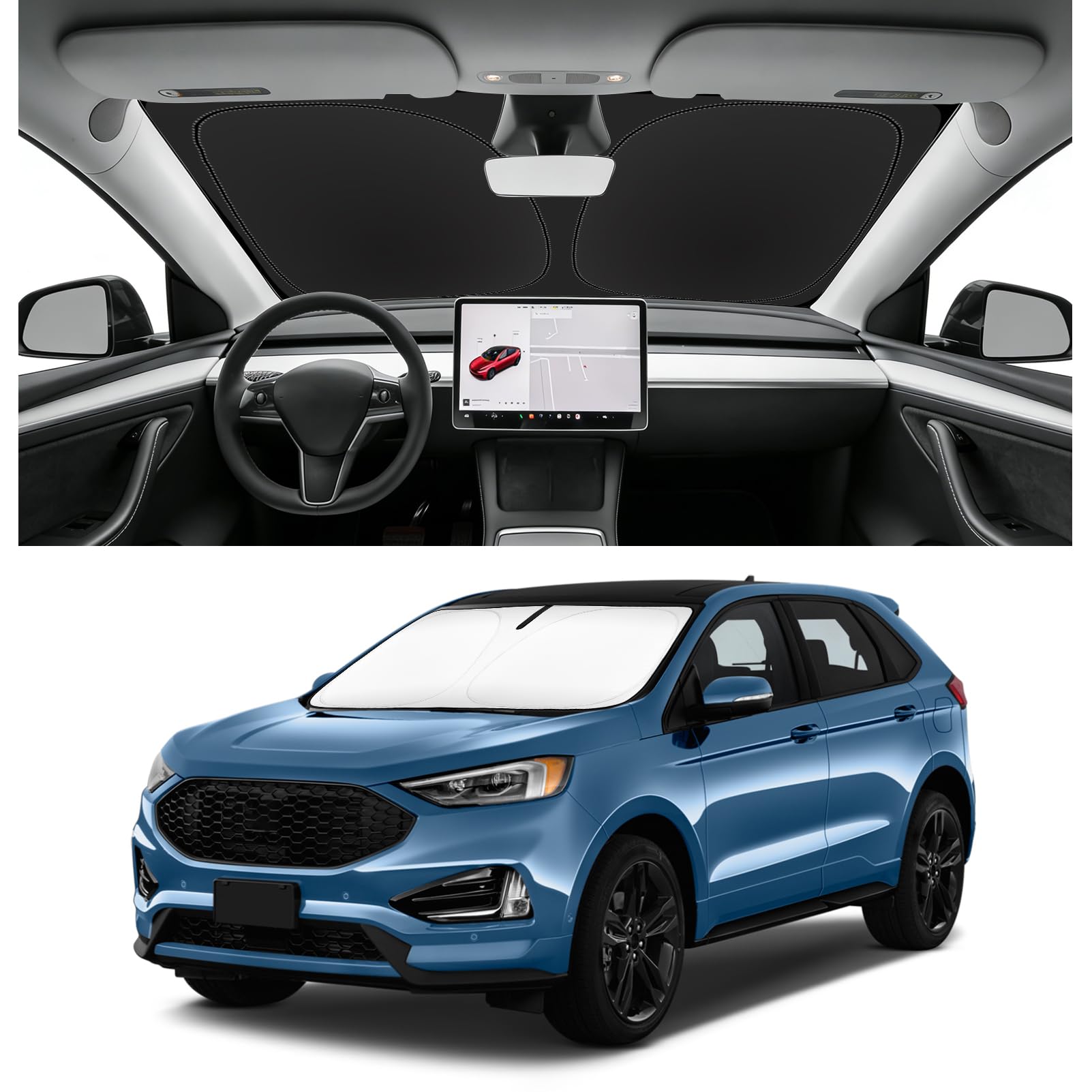 Custom Fit Windshield Sun Shade for Ford Edge 2015-2024