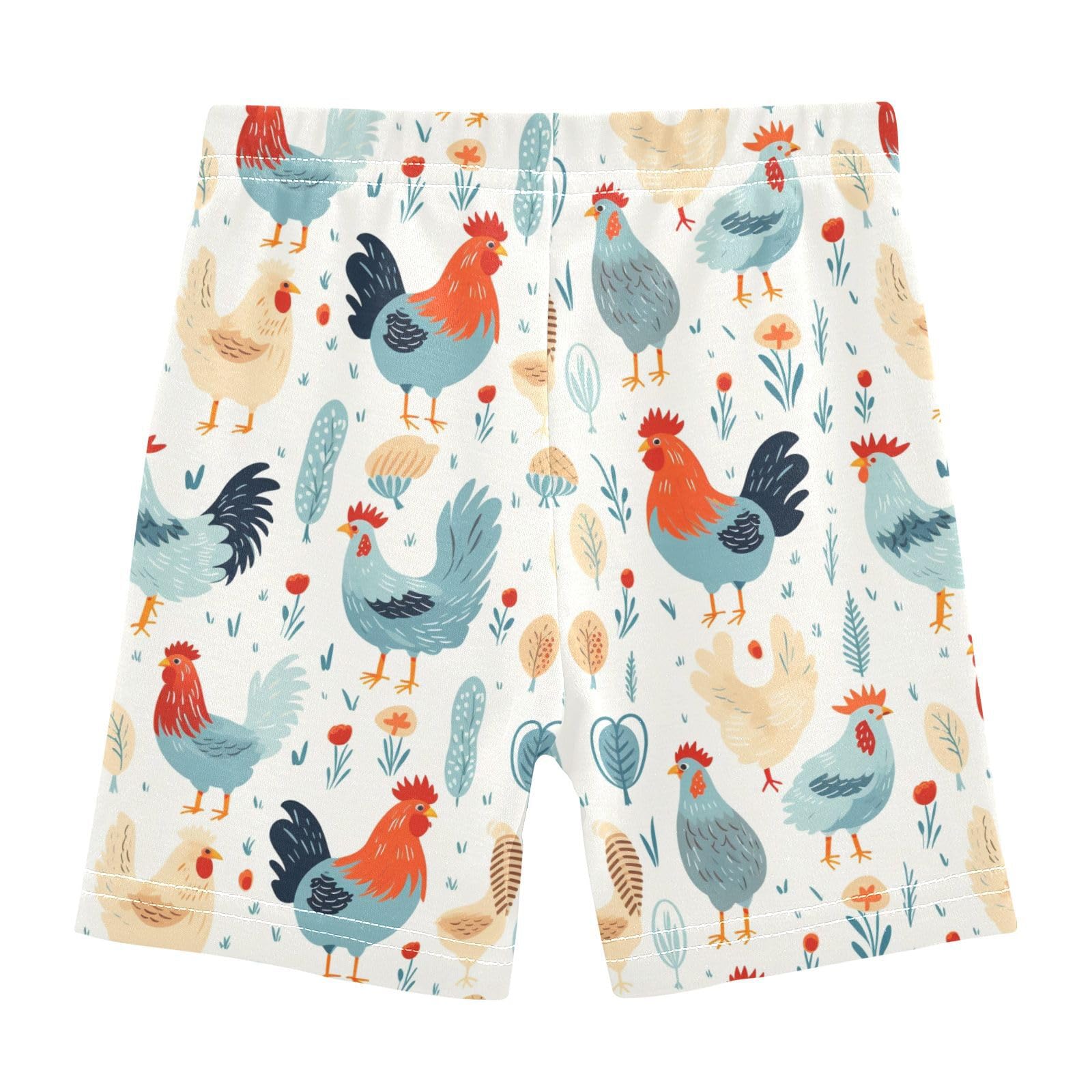 AEZODI Girls Shorts Cartoon Chicken Under Dress Girl Bike Cartwheel Shorts Dance Short Multicolor