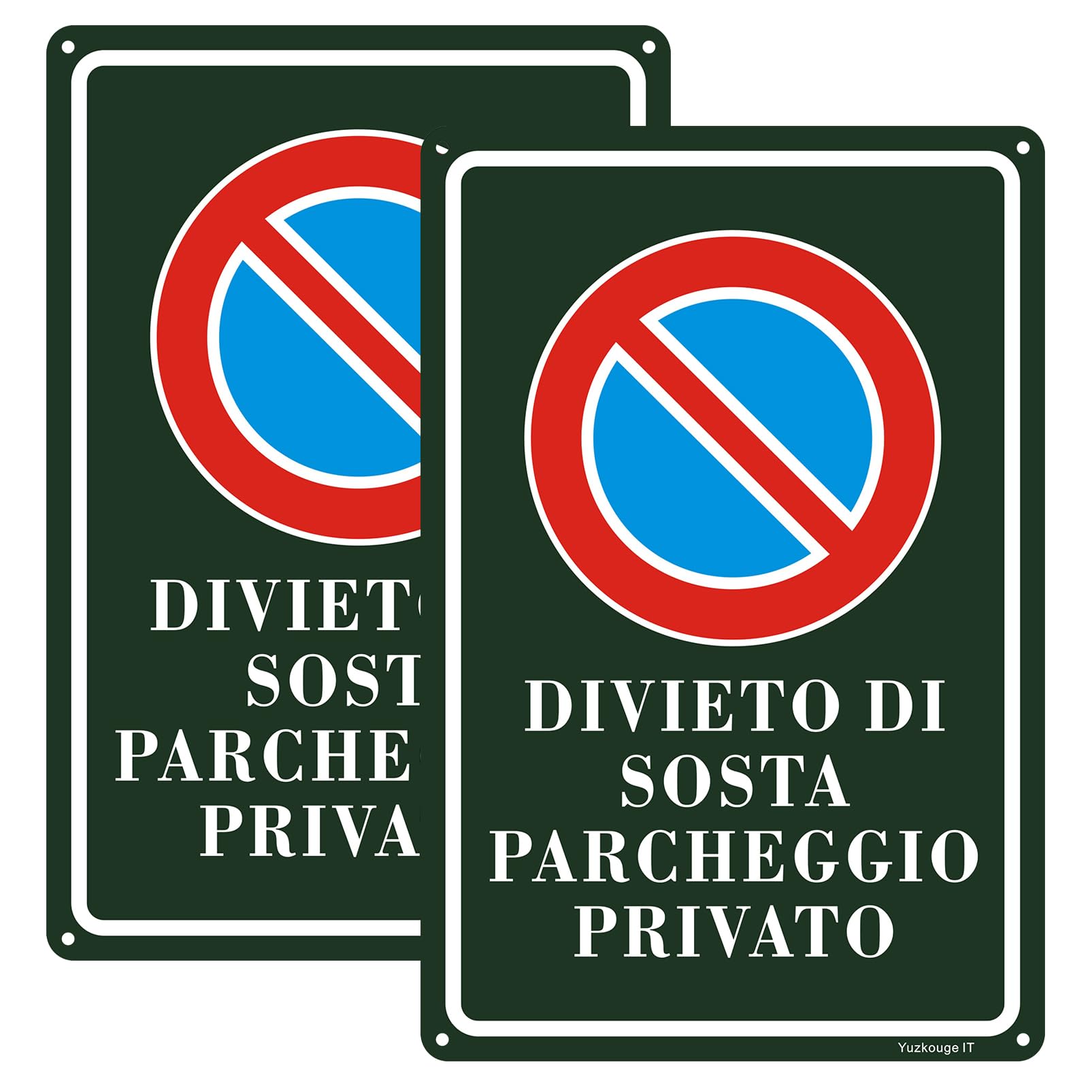 Cartelli Divieto Di Sosta Parcheggio Privato - 2 pz, 20 x 30 cm Cartelli stradali in alluminio, lasciare libero il passaggio, facili da installare, resistenti ai raggi UV, resistenti alle intemperie
