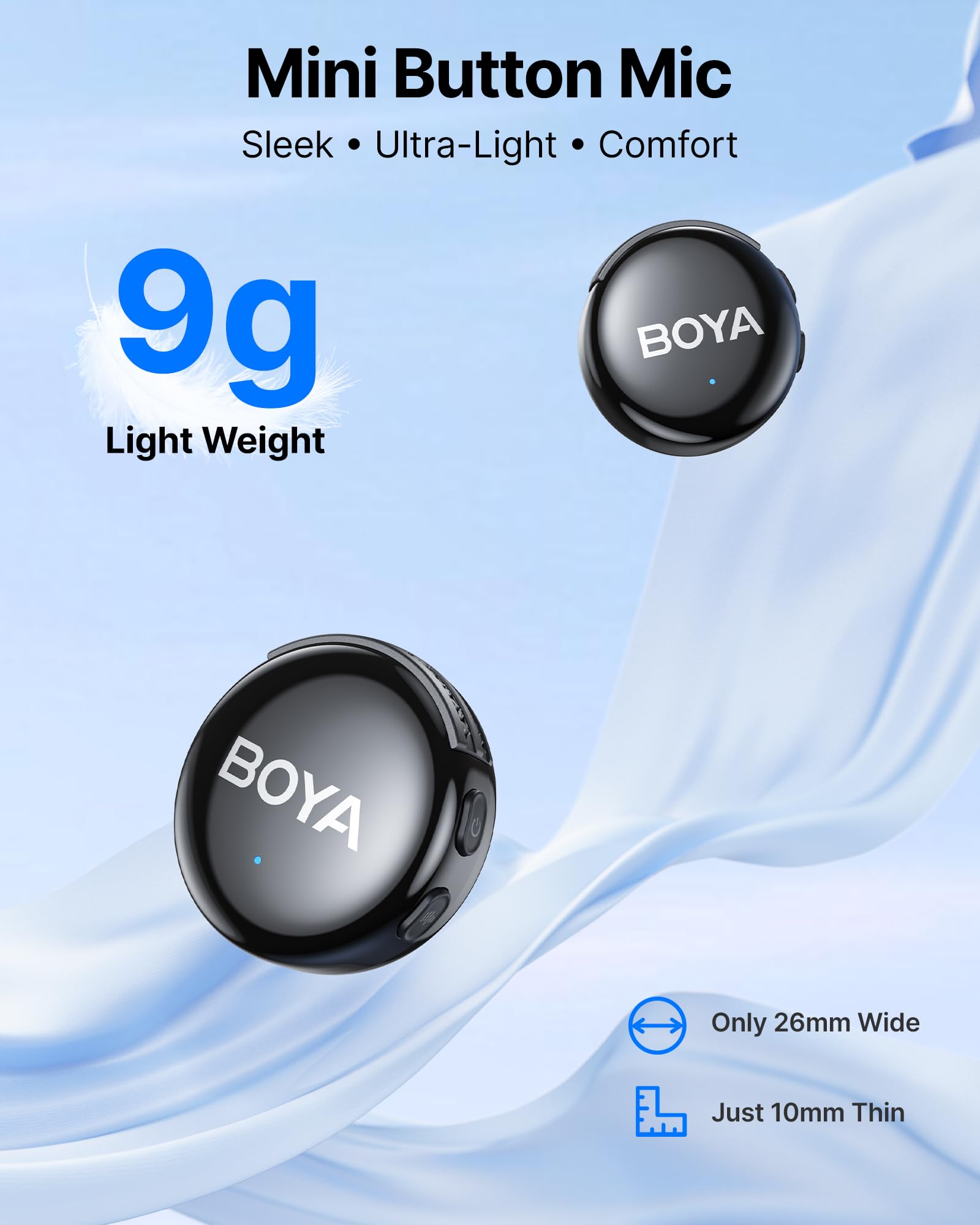 BOYA BOYALINK 3 Wireless Lavalier Microphone for iPhone15/16, Android, Camera, Mini Microphone with USB-C/3.5mm Jack Plug - Image 2