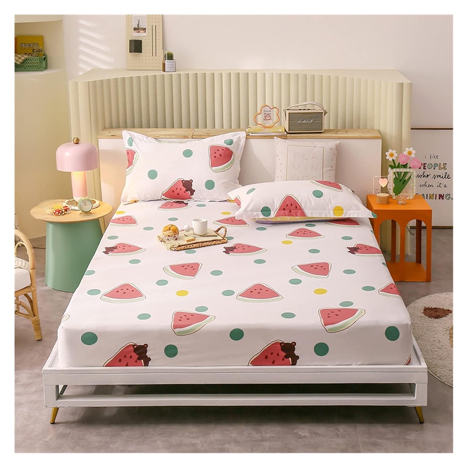 Buy DSMYYXGS Fitted Sheet Printing Mattress Cover Cotton Bed Sheets
