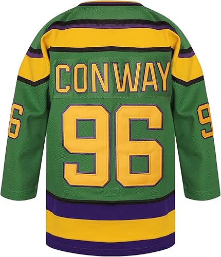 Miniatura 2 de Jóvenes Mighty Ducks - Camiseta de hockey sobre hielo para niños, 96 Charlie Conway