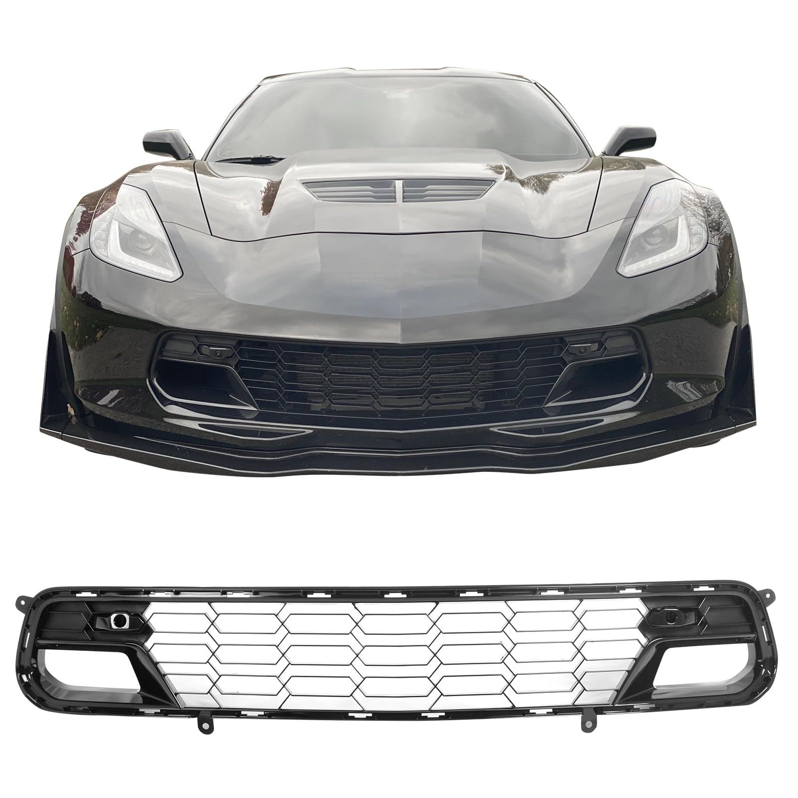 Amazon.com: IKON MOTORSPORTS Front Grille W/Camera Hole