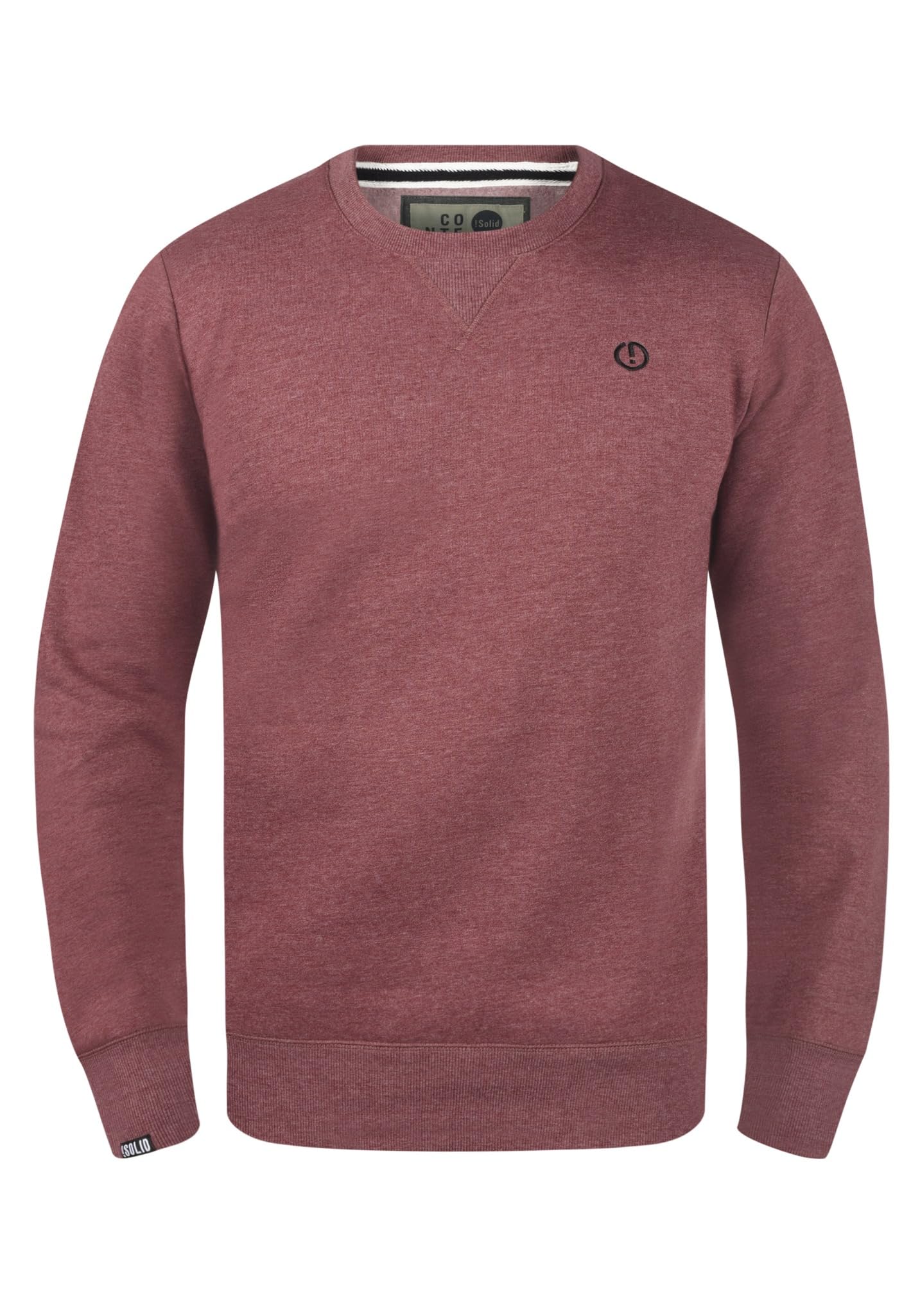 !Solid SDBenn Herren Sweatshirt Pullover Sweater mit Rundhals-Ausschnitt Rippbündchen Label-Details Baumwollmischung Regular fit