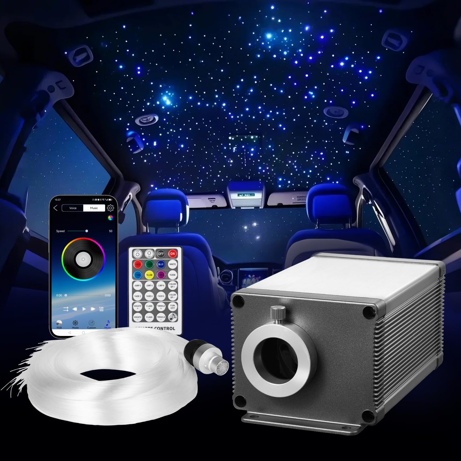 Amazon.com: VEVOR Starlight Headliner Kit, 450 pcs 0.03 in 9.8 ft