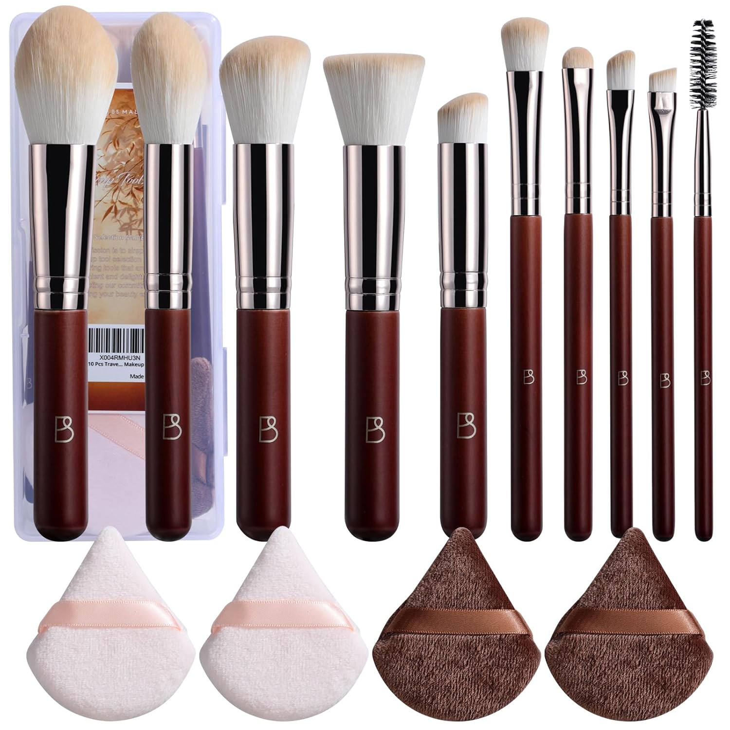 BS-MALL 10 Pcs Travel Makeup Brush...