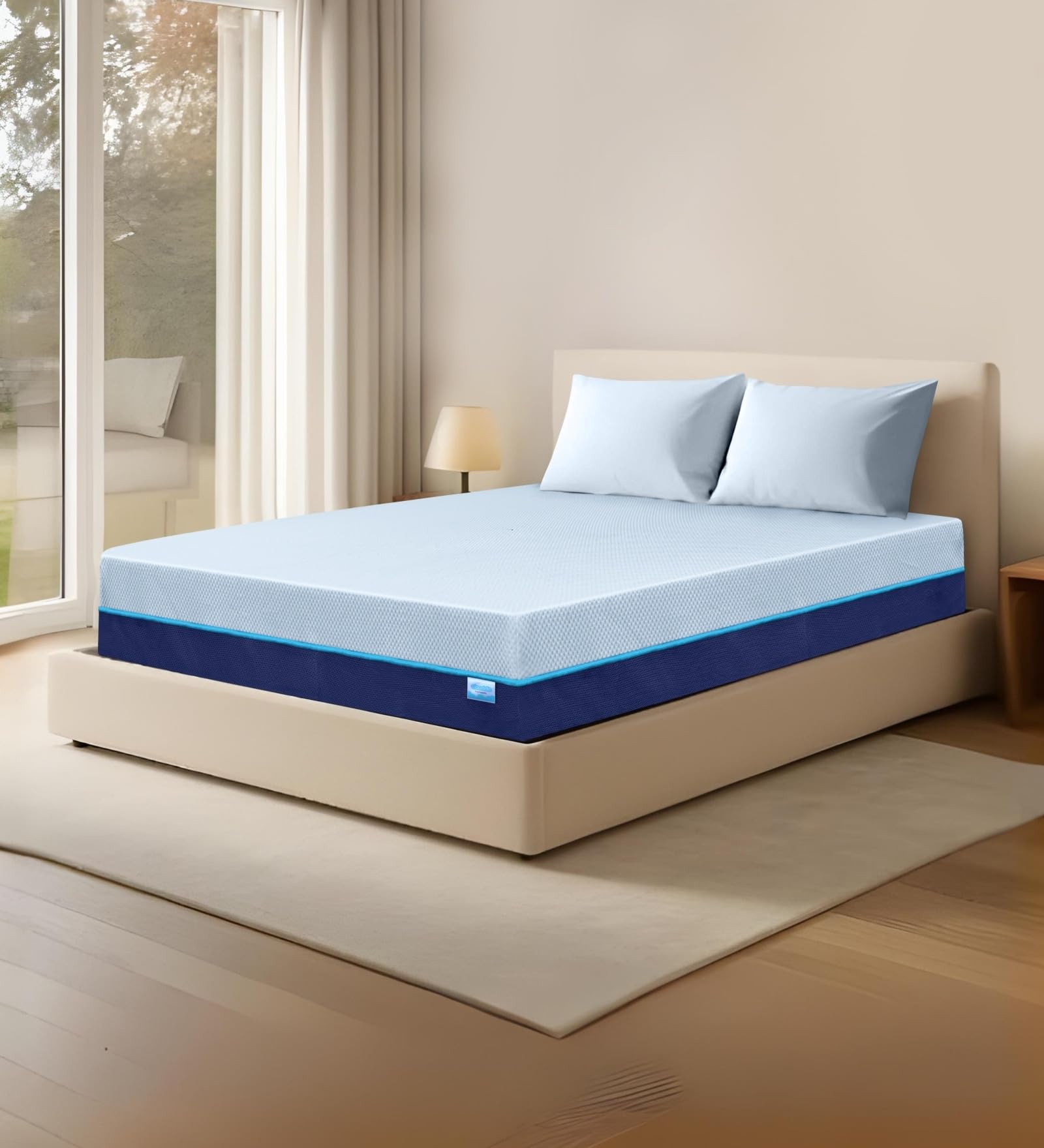 clouddio from Pepperfry Cumulus Cool Gel Orthopedic Memory Foam Single Size Mattress | Medium Firm Bed Mattress with Removable Zipper Cover | 5 Inch Thickness (White, 75X42 Inches) 10-Year Warranty