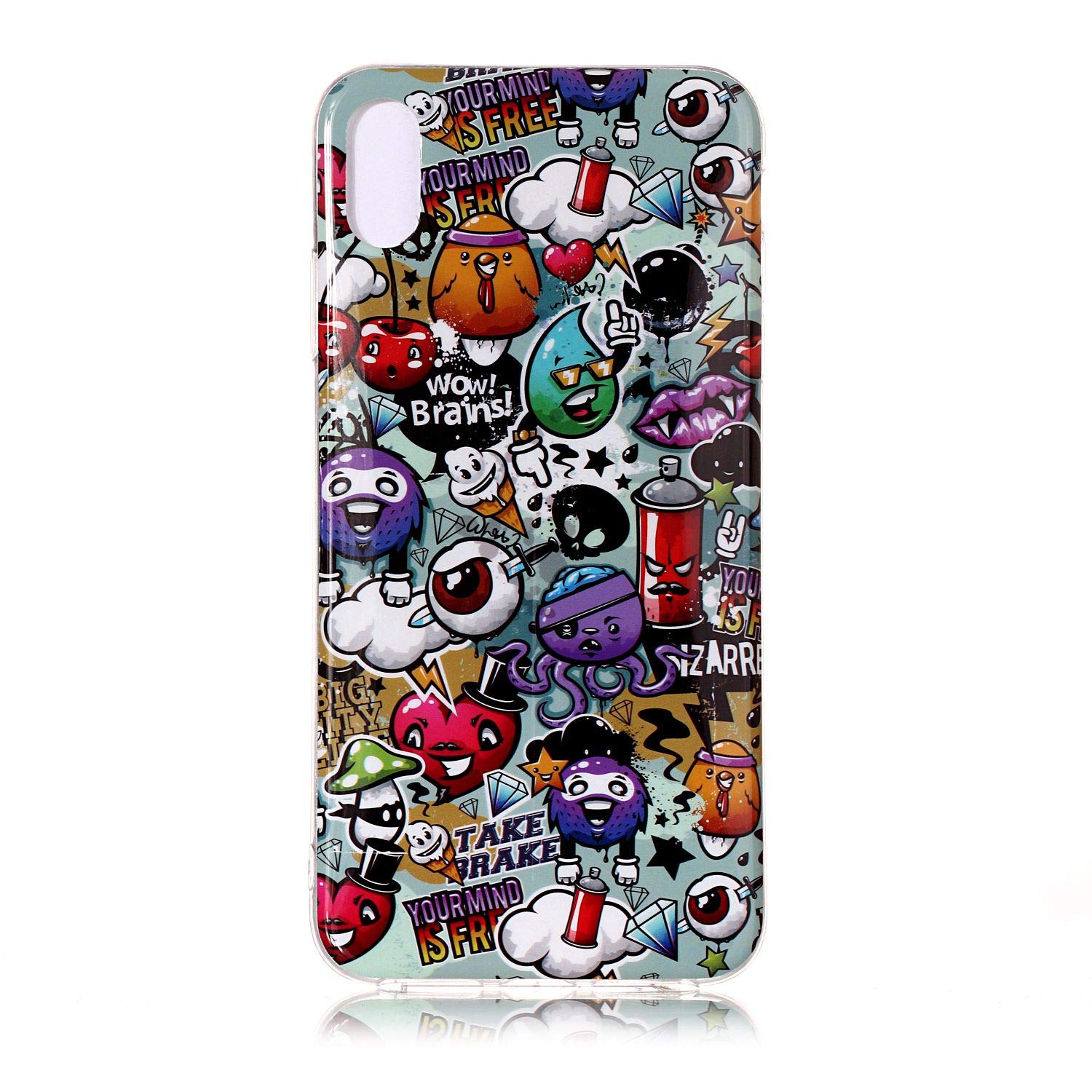 Luminosa Custodia Per IPhone X/XS – Fluorescente Farfalla Blu, Antiurto TPU, Glow In The Dark - 4