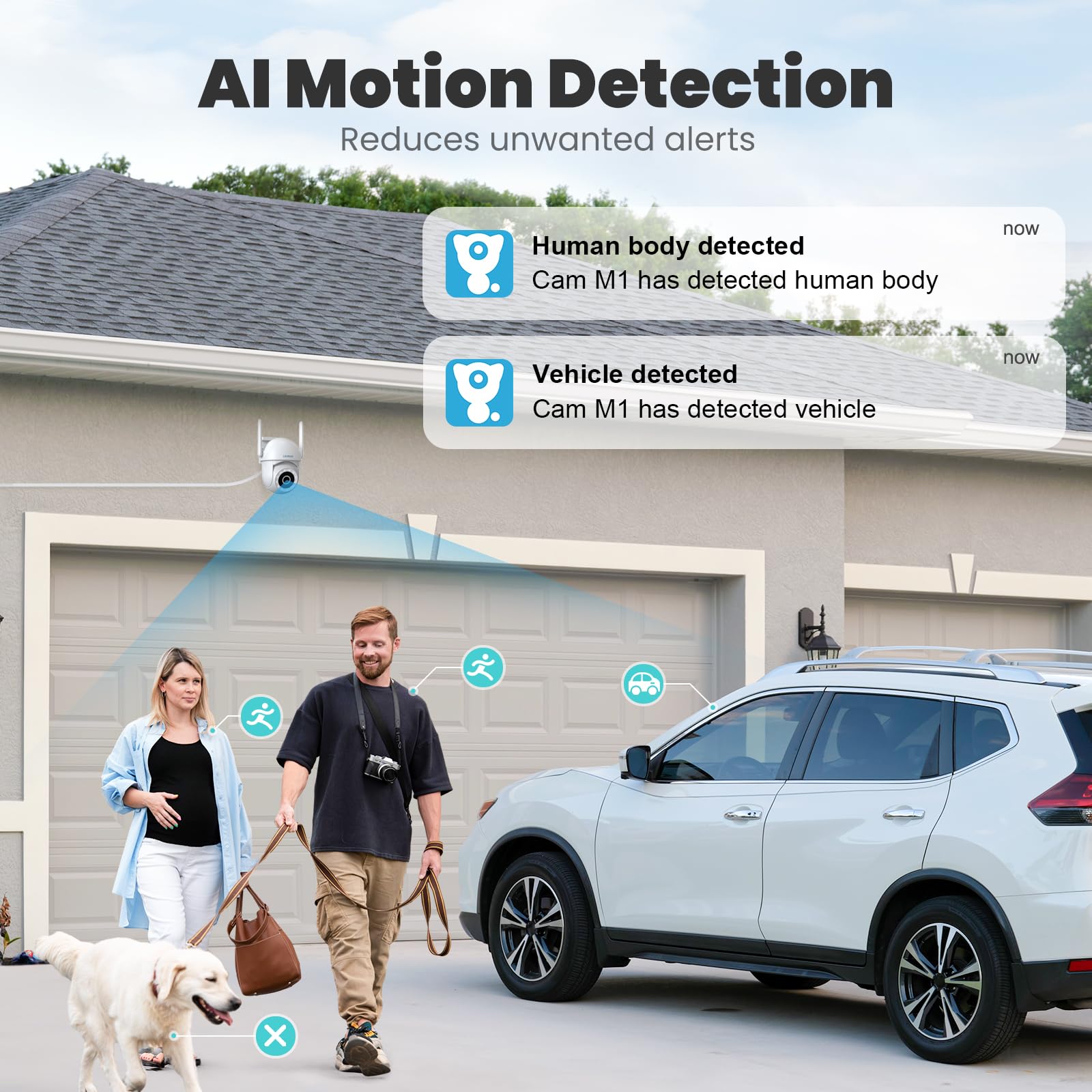 litokam 2K 4MP Überwachungskamera Aussen, 2.4GHz WLAN Kamera Outdoor mit Bewegungserkennung, Zwei-Wege-Audio, 360° PTZ Kamera überwachung aussen, WLAN Überwachungskamera Außen für Babyphone mit Alexa