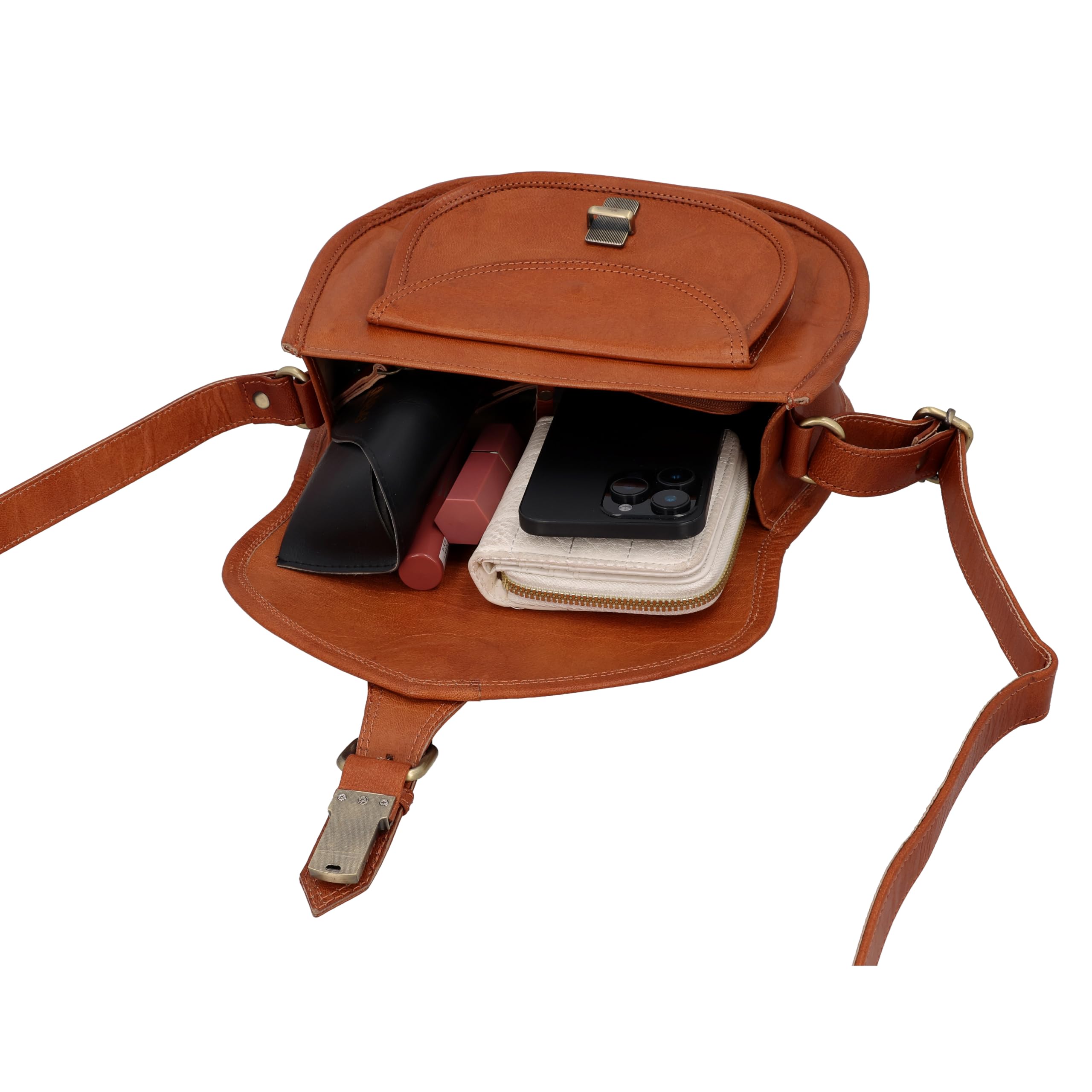 Gusti Borse in pelle - “Evelyn” borsetta da donna a tracolla piccola vintage
