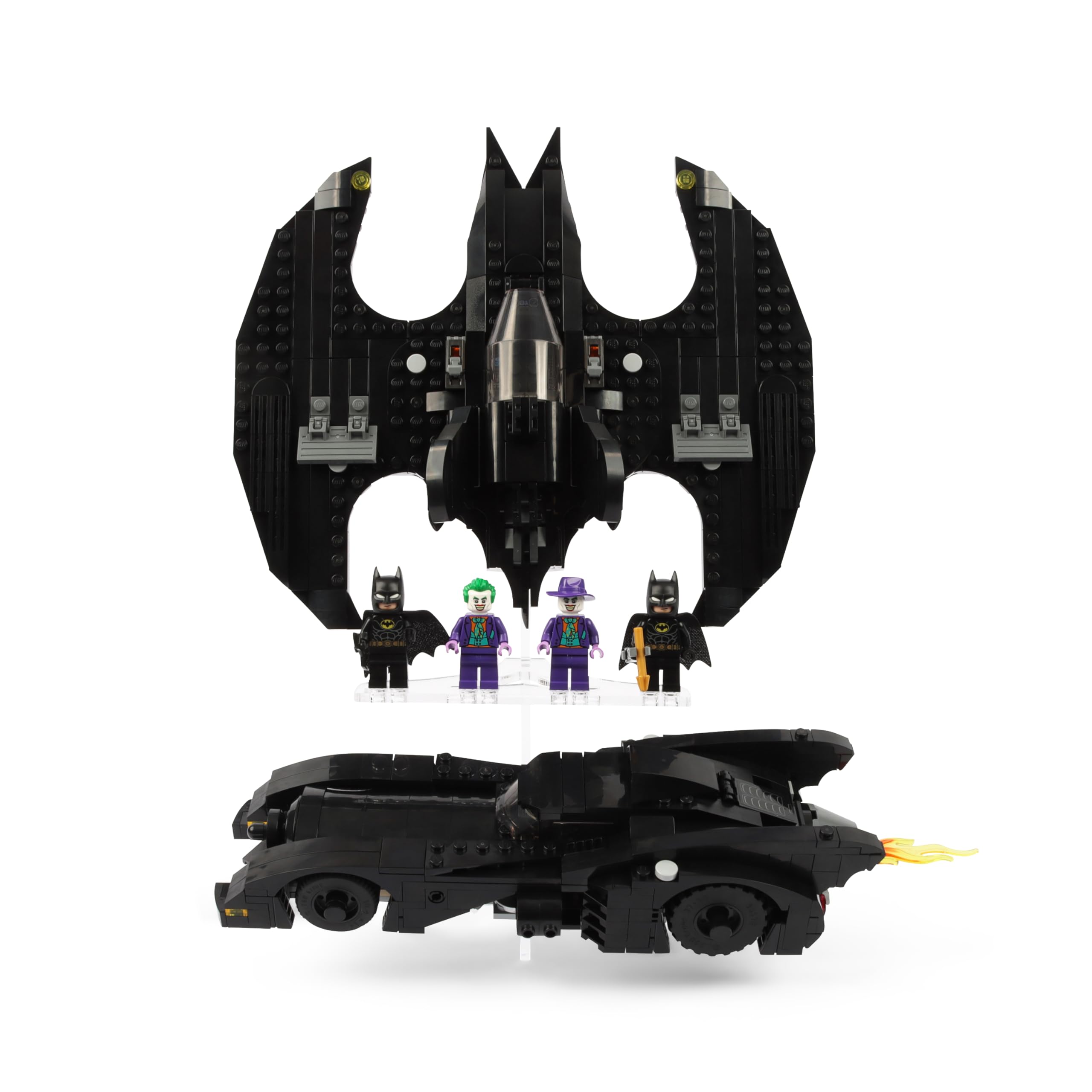 Dual Display Stand for 76224 Batmobile & Lego 76265 Batwing
