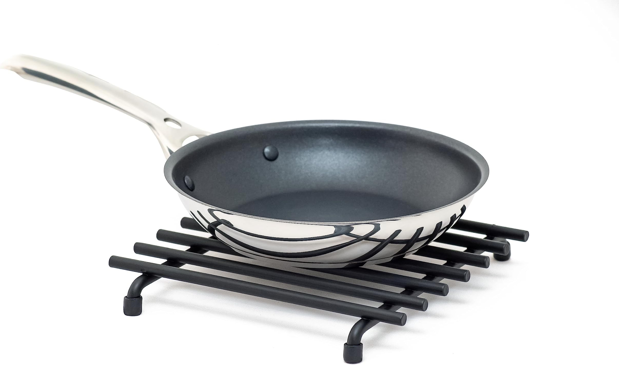 simplywire – Trivet – Heat Resistant – Kitchen Worktop Protector – Square - Black