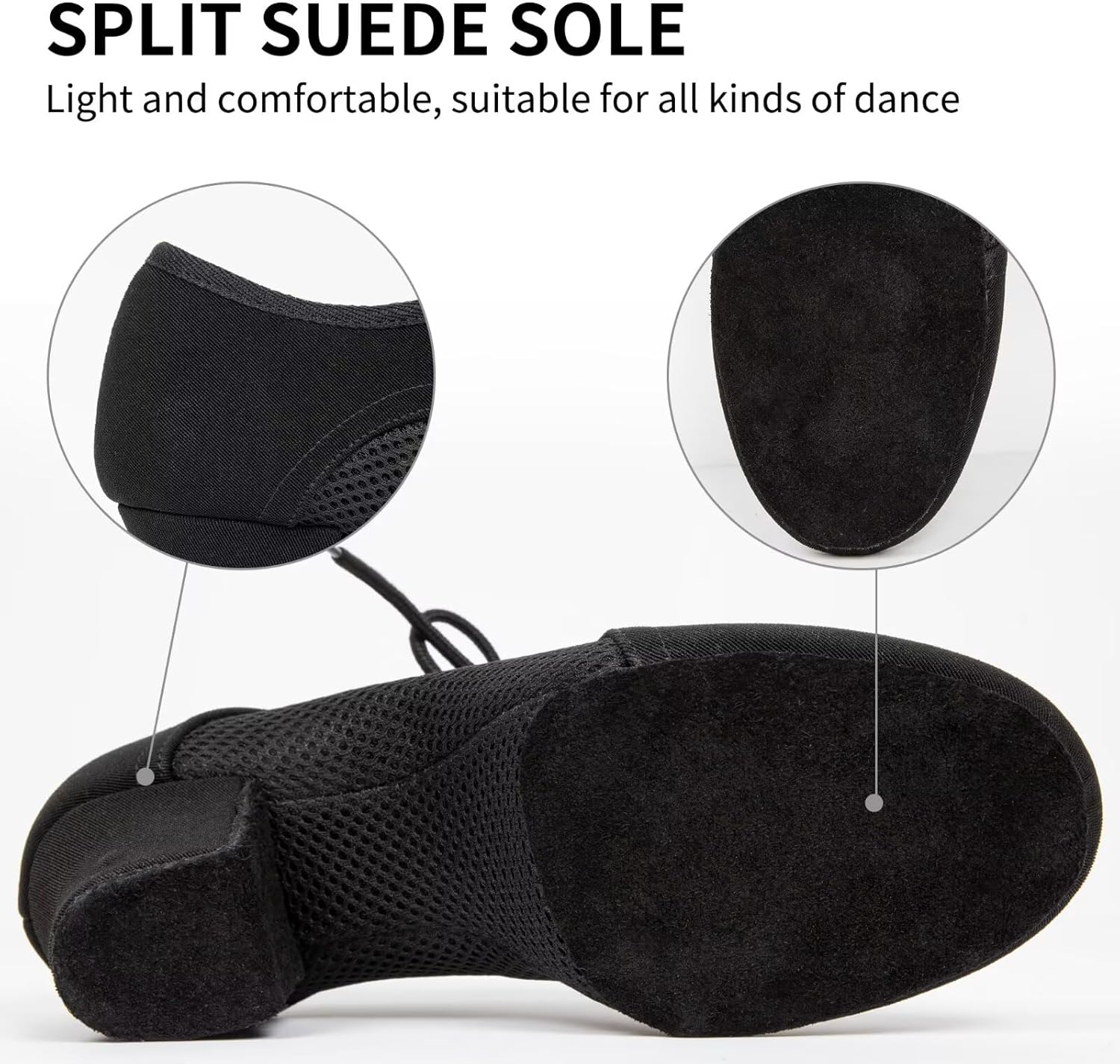 ARCLIBER Latin Dance Shoes for Women Lace-up Split-Sole Professional Practice Salsa Modern Ballroom Dance Shoes Women - Image 3