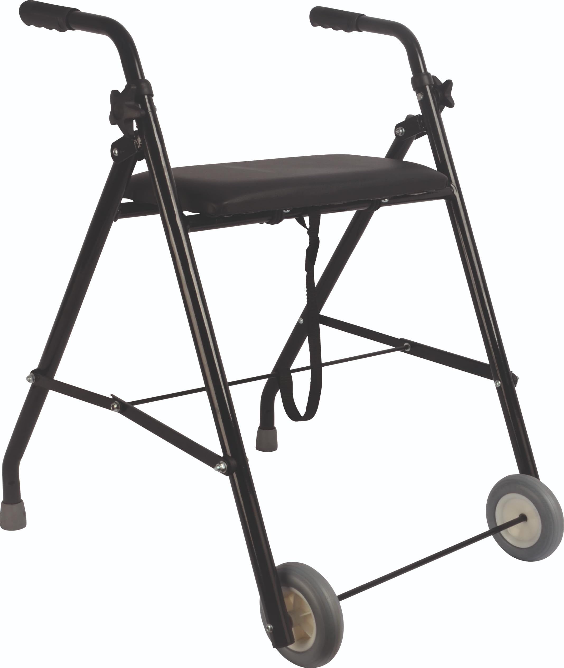 Identités, Rollator 2 koła Classic stal, zabezpiecza mobilność ludzi, lekki, waga 4,5 kg, wytrzymały, maksymalna waga 136 kg, szybkie składanie, wygodne siedzisko, wbudowane hamulce