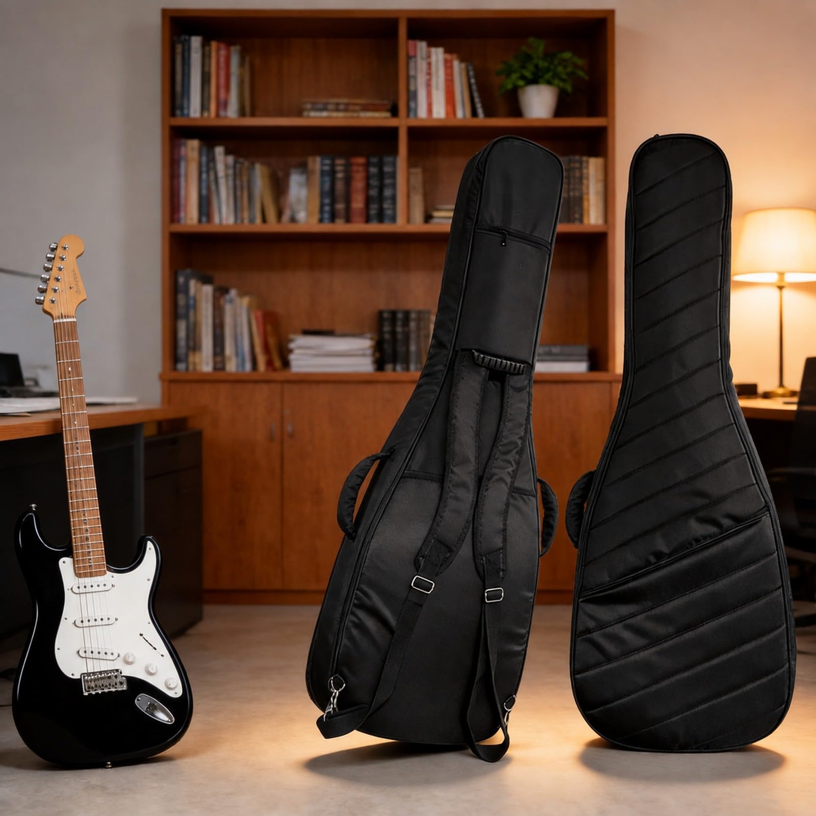 Gralara Funda Guitarra con Bolsillo Exrior Impermeable Acolchada para Actuaciones