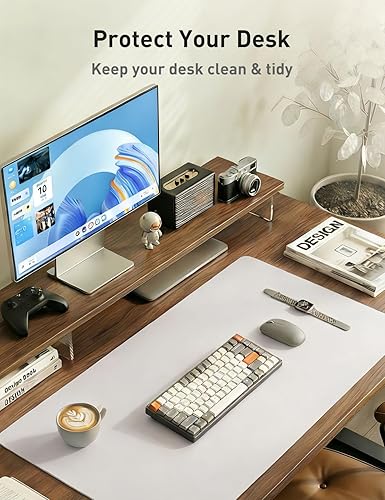 Miniatura 382 de Aothia Tapete protector de escritorio, alfombrilla para mouse, antideslizante, impermeable, de piel sintética, secante de escritorio, para Verde