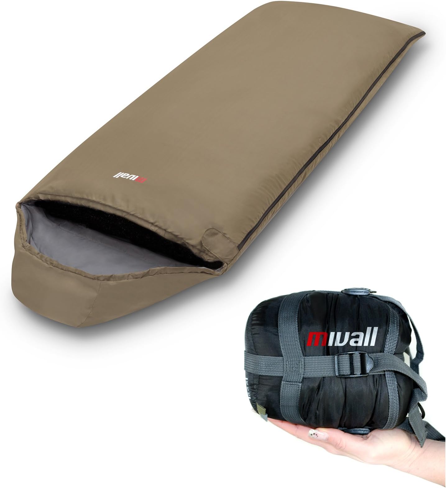 Mivall Patrol Extremely Light and Compact Travel Sleeping Bag, Summer Sleeping Bag, Lightweight Sleeping Bag