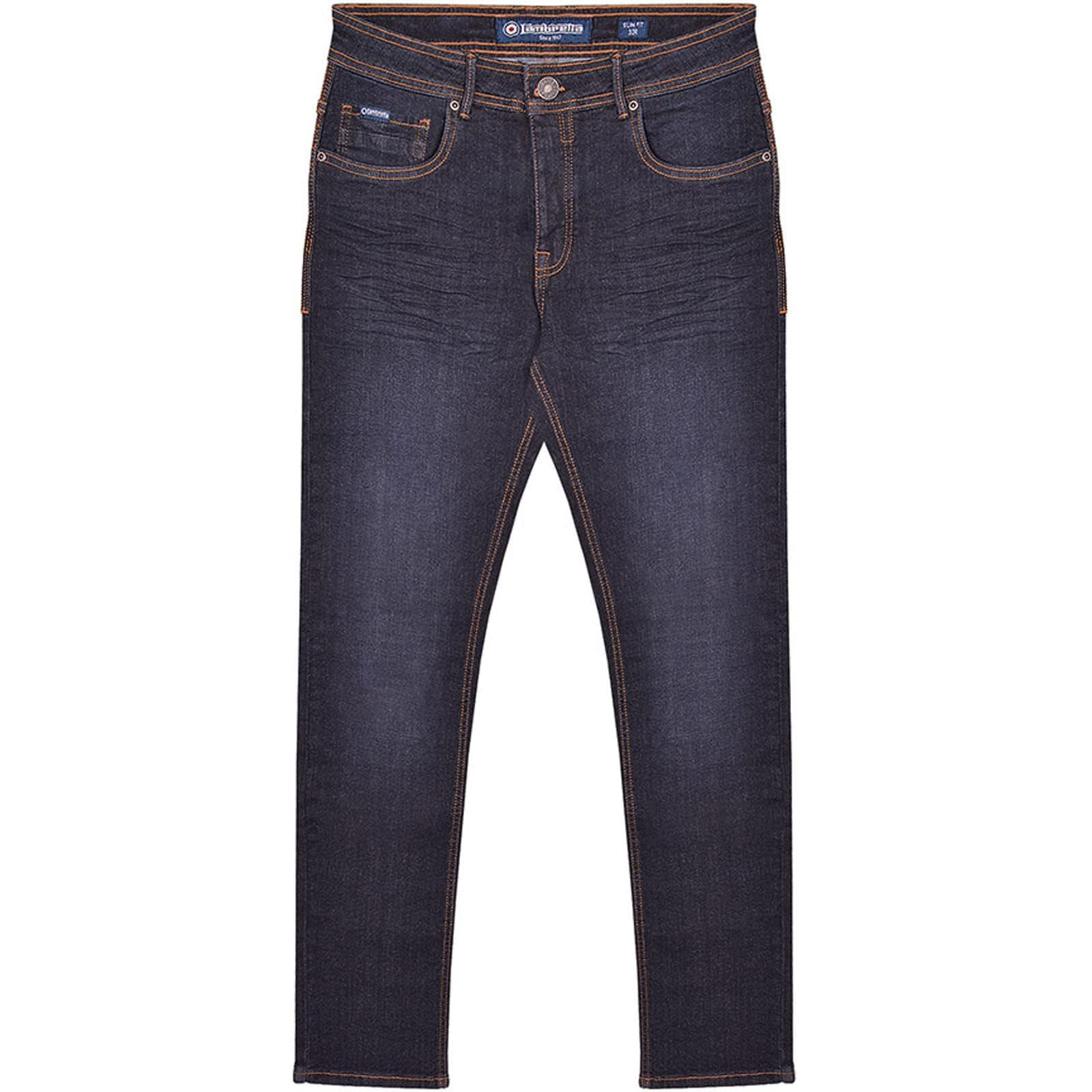 Lambretta Mens Stafford Slim Fit Denim Jeans - Dark Navy - 38L