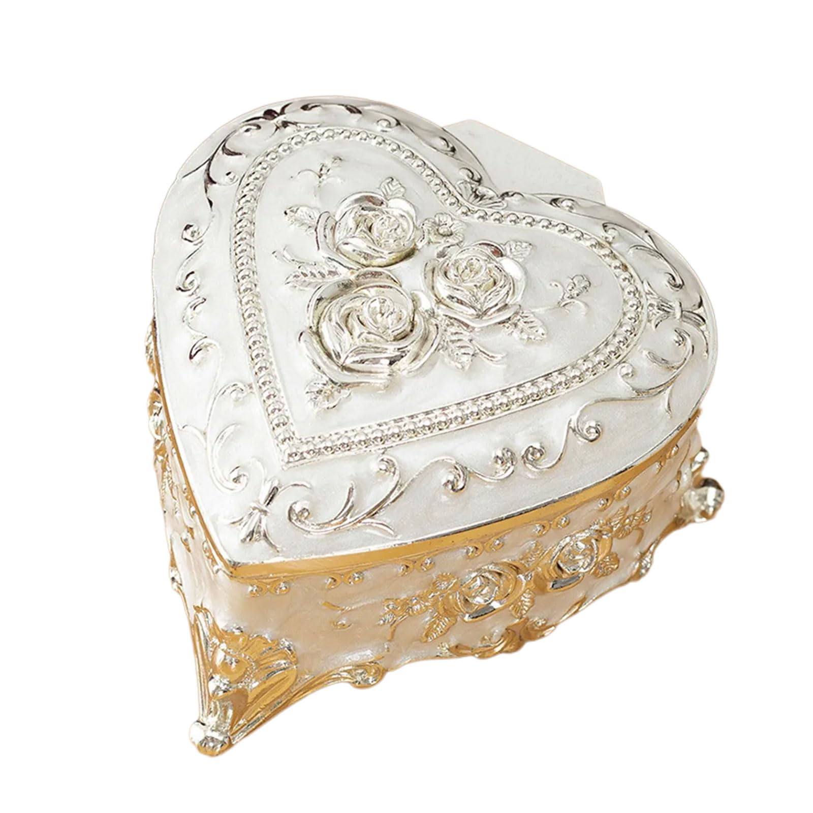 Jazuaiao Sturdy Alloy Jewelry Organizers Featuring Ornate Carvings and Delicate Edges Antique Jewelry Planner