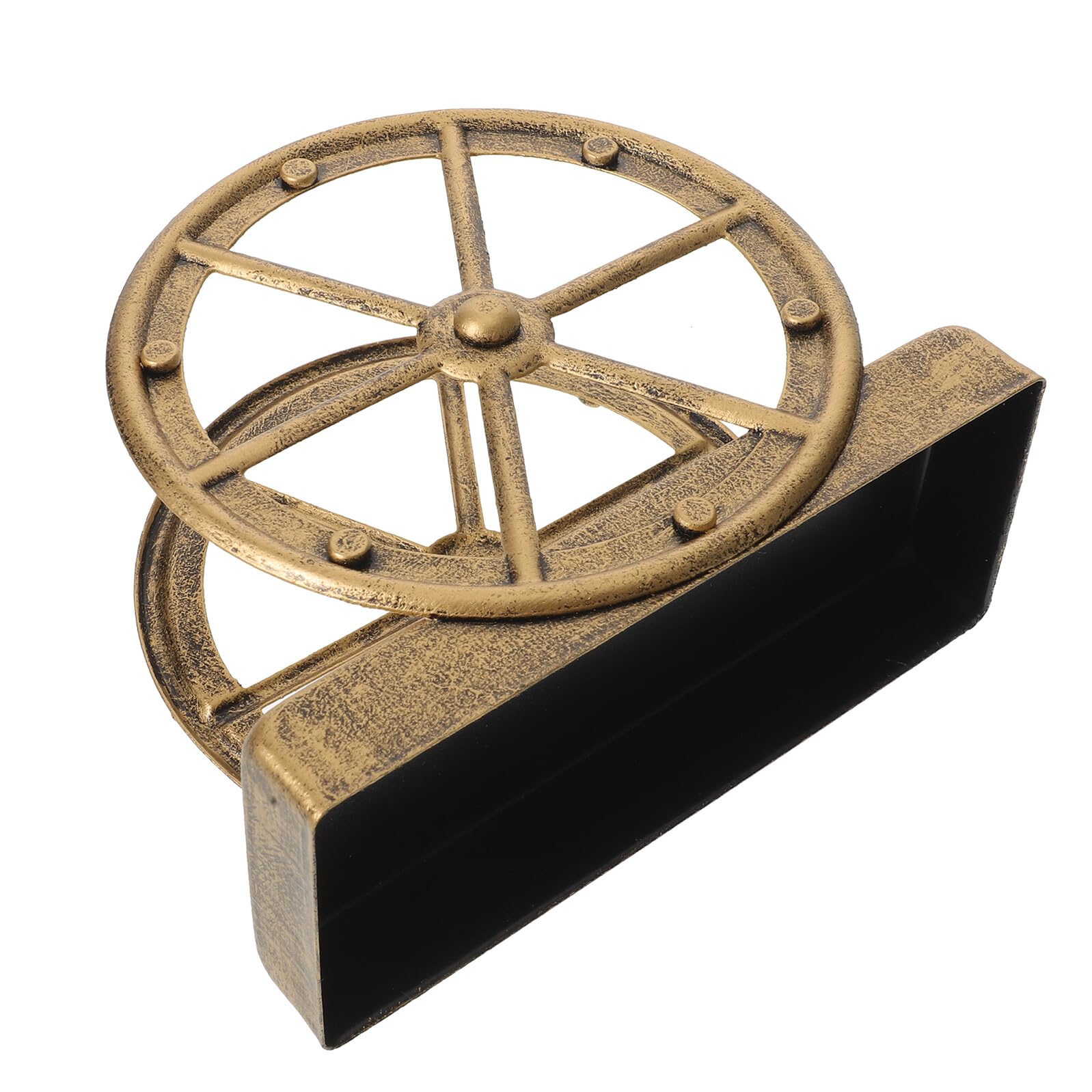 Porte-serviettes fer industriel vintage rustique pour rangement vertical de table