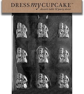 Dress My Cupcake Chocolate Candy Mold, Bride and Groom Mints, Wedding