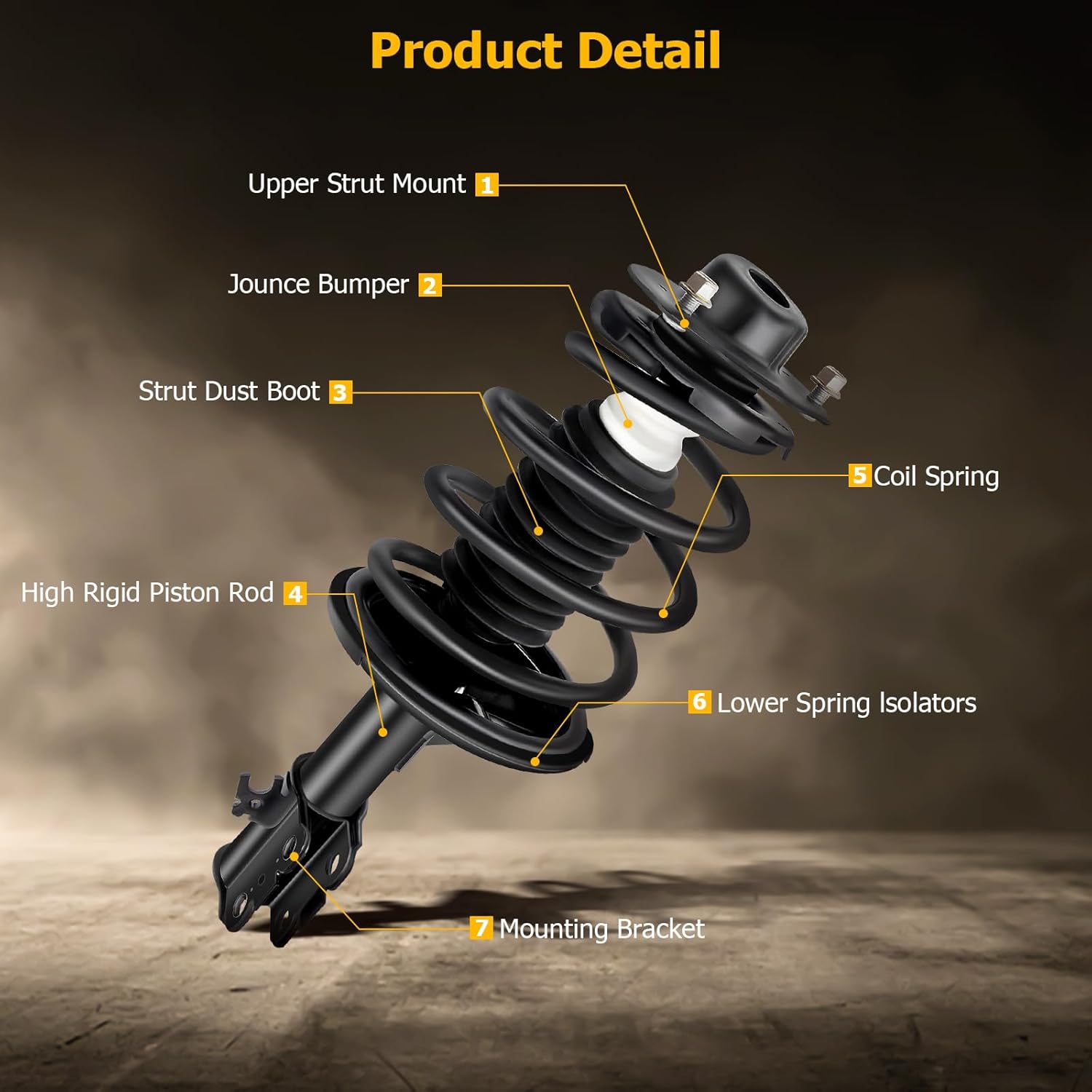 ASAPE Complete Struts Front A Pair Fit for 1999-2003 for Toyota Solara 1999-2001 for Lexus ES300 1997-2003 for Toyota Avalon Quick-Strut Complete Strut Assembly Replace OE 271679 271678