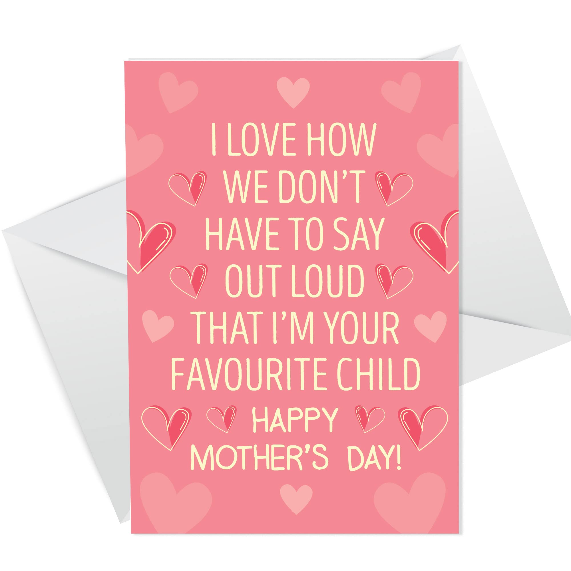 RED OCEAN Funny Mothers Day Card For Mum - Mum Card From Daughter Son - Card With Envelope - Mother's Day Card - Novelty Mothers Day Cards