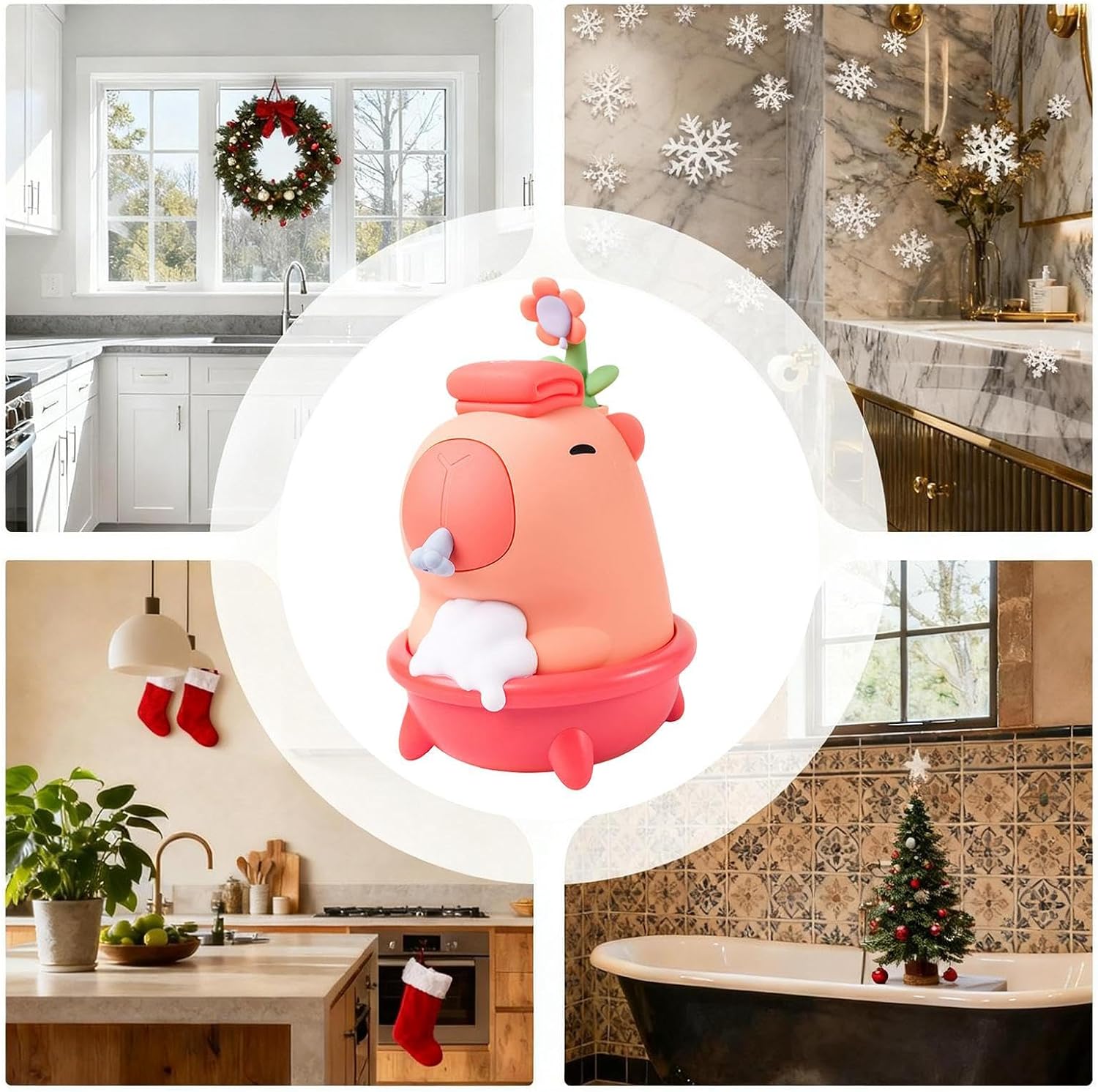 Automatic Soap Dispenser Touchless, Capybara Rechargeable Foaming Dispenser, Touch-Free Hand Soap Shampoo Shower Gel, Home Apartment Dormitory Kitchen Countertop, Hands-Free Hygiene