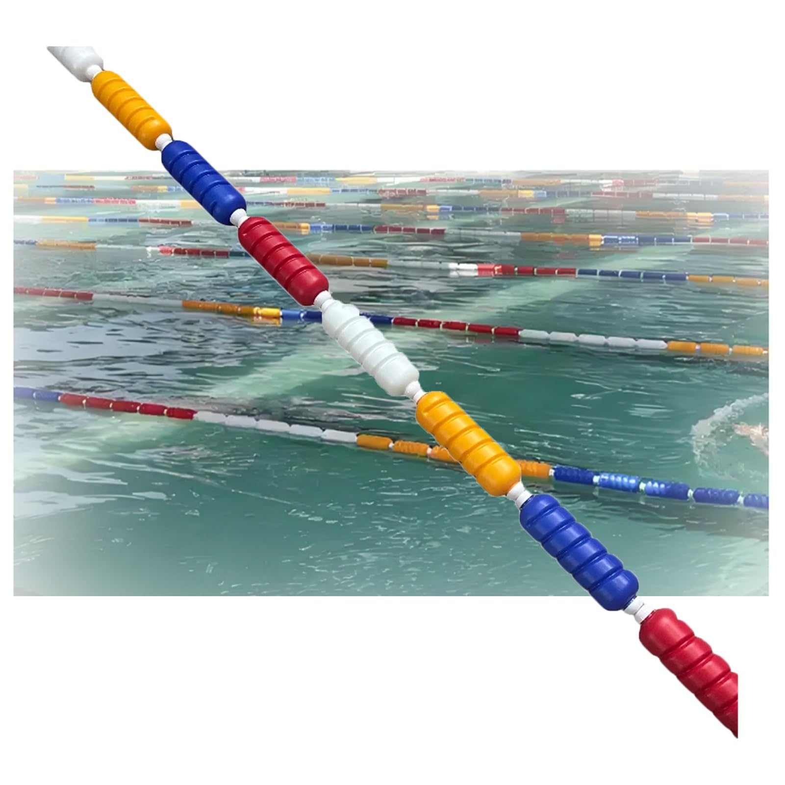 Séparateurs de couloirs de piscine bouée spirale plastique ligne de séparation zone dangereuse